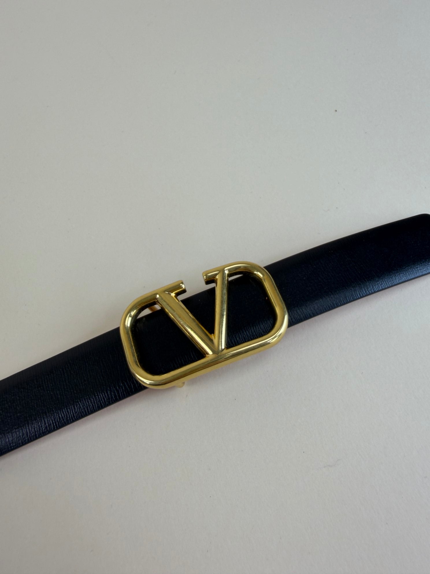 Valentino Bicolor Vlogo Signature Buckle Reversible 20mm Belt