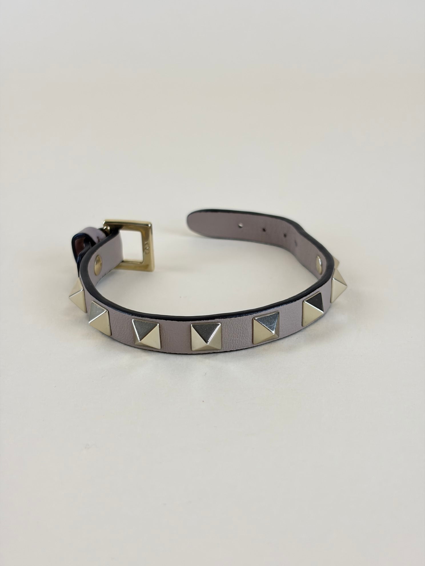 Valentino nude Silver Rockstud Bracelet