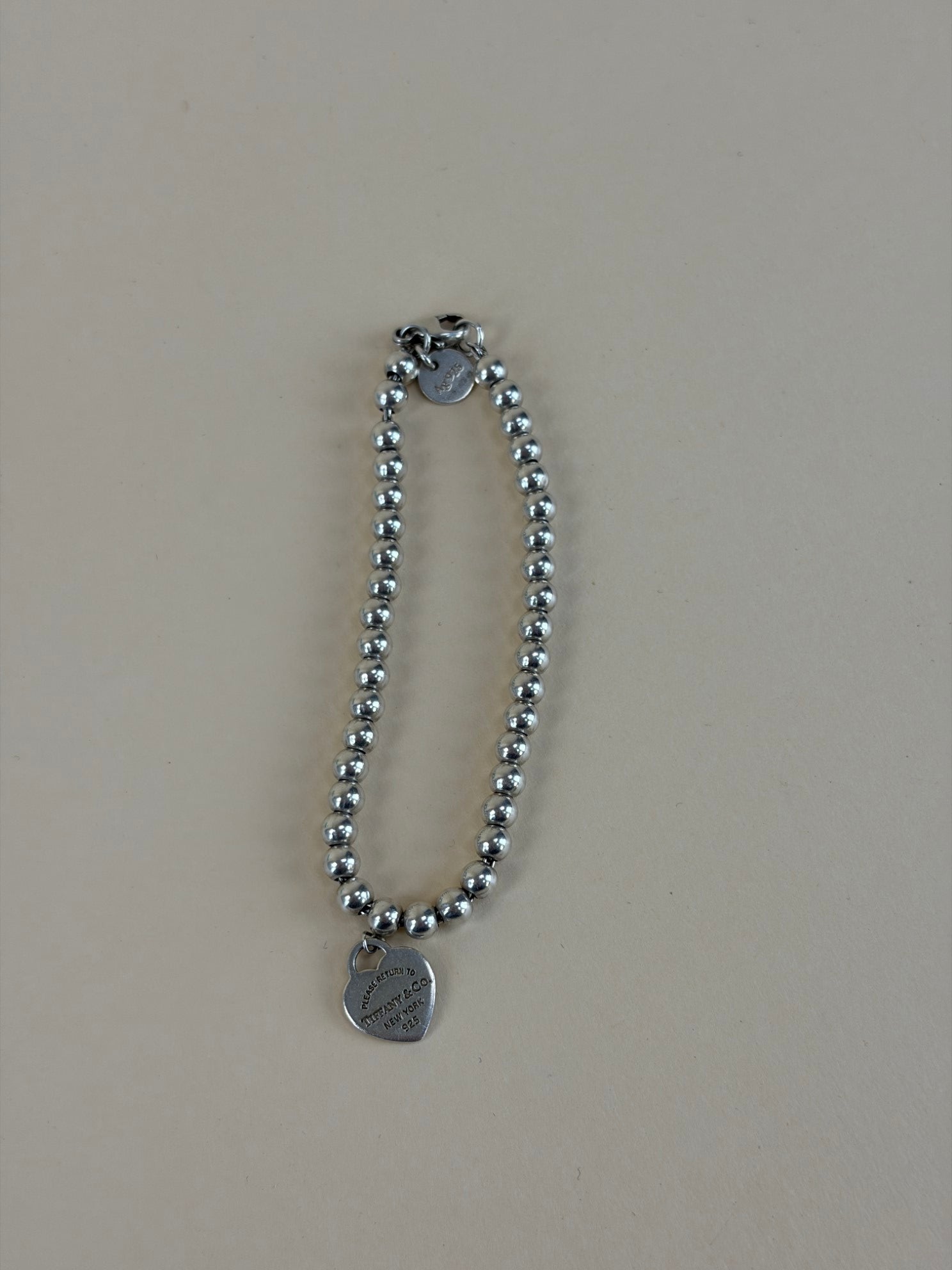 Tiffany & Co. Blue Heart Tag Bead medium Bracelet