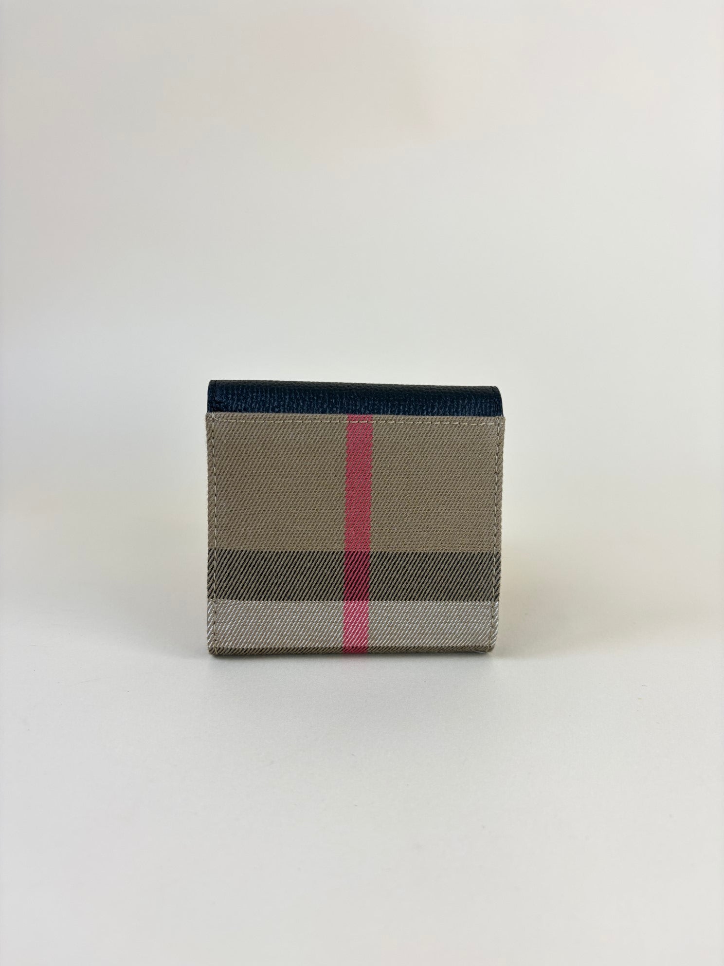 Burberry Black House Check Lila Compact Mini Trifold Wallet