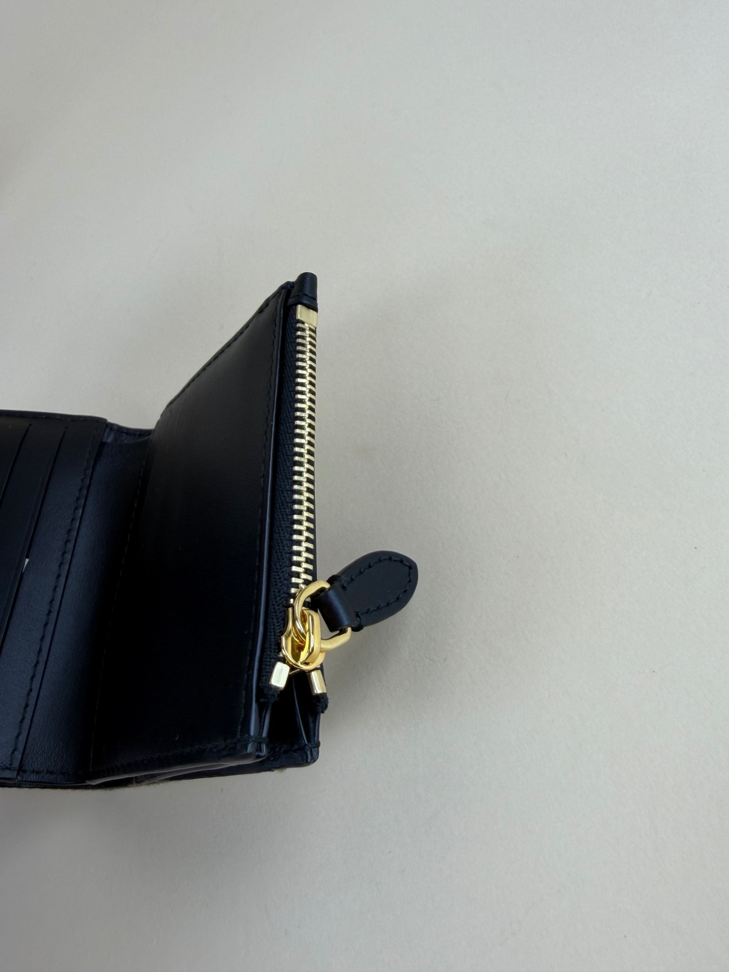 Burberry Black House Check Lila Compact Mini Trifold Wallet