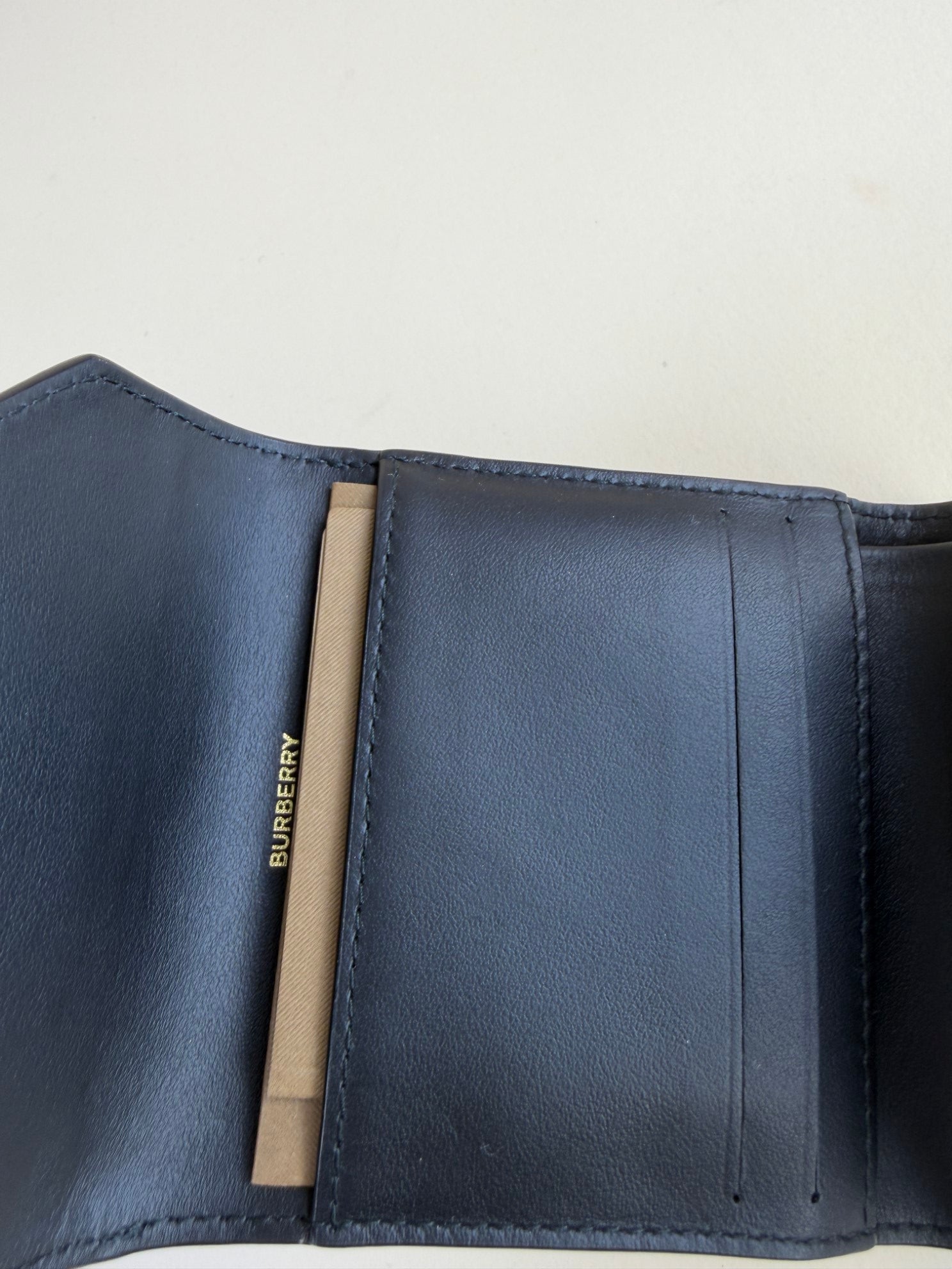 Burberry Black House Check Lila Compact Mini Trifold Wallet