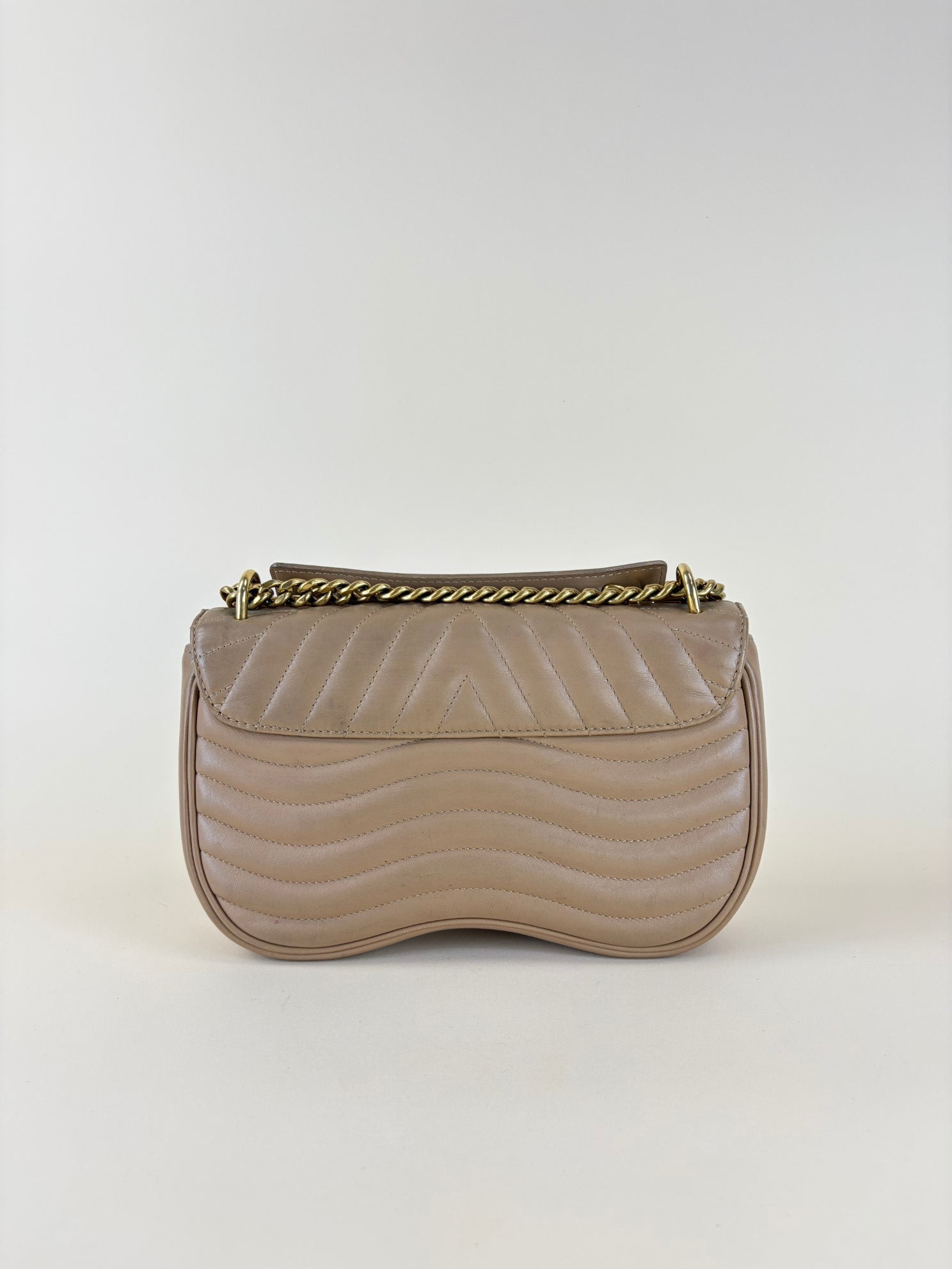 Louis Vuitton Beige New Wave Chain MM Shoulder Bag