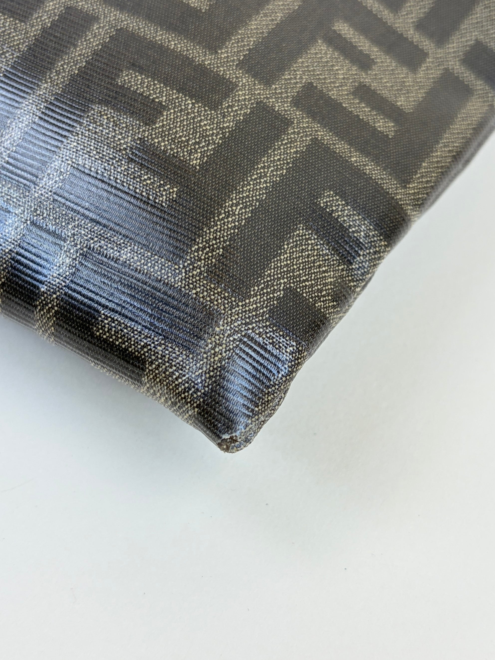 Fendi Brown FF Zip Flat Pouch