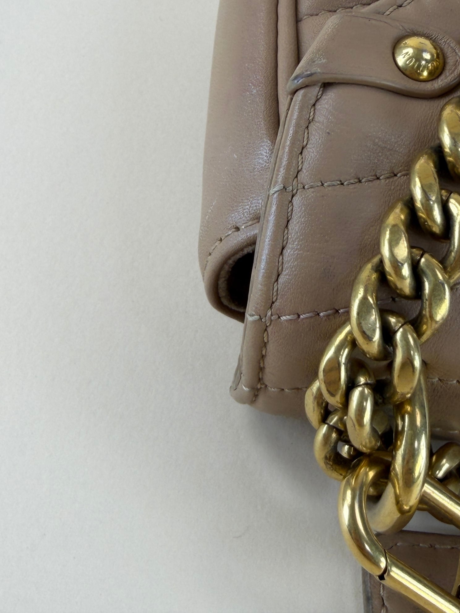 Louis Vuitton Beige New Wave Chain MM Shoulder Bag