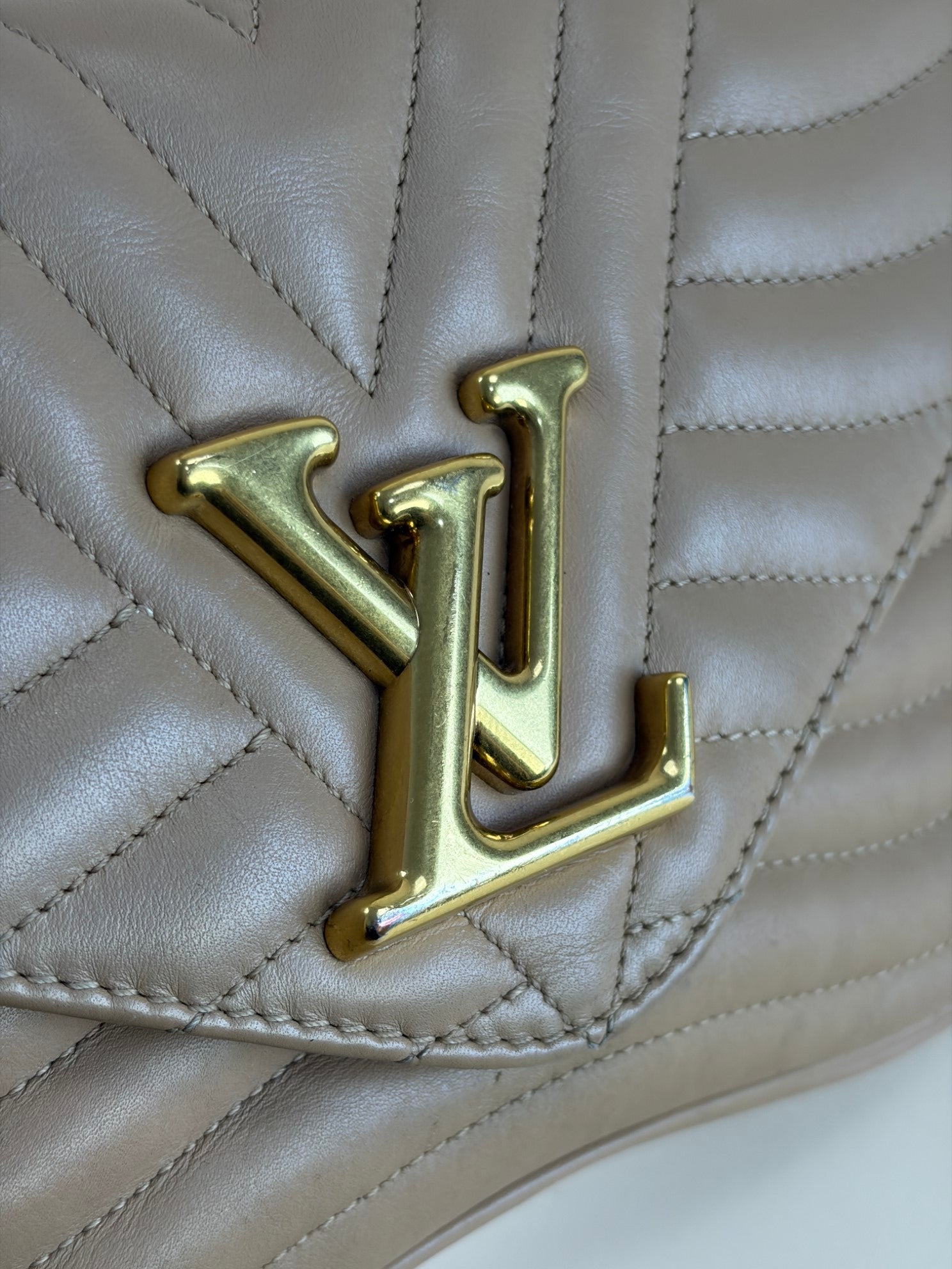 Louis Vuitton Beige New Wave Chain MM Shoulder Bag