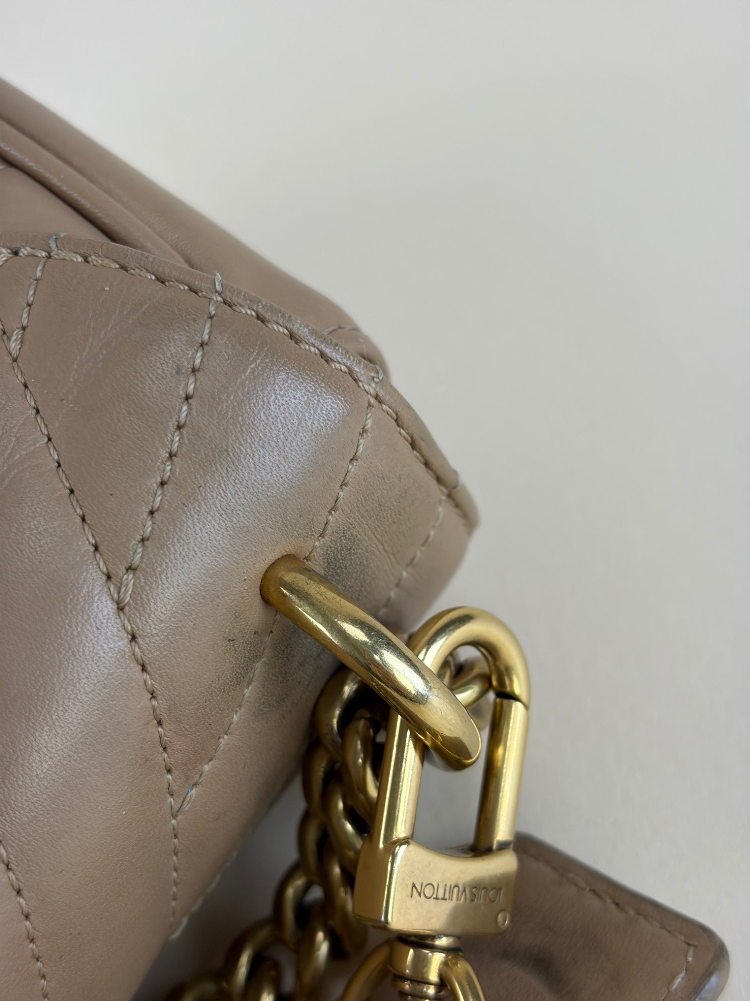 Louis Vuitton Beige New Wave Chain MM Shoulder Bag