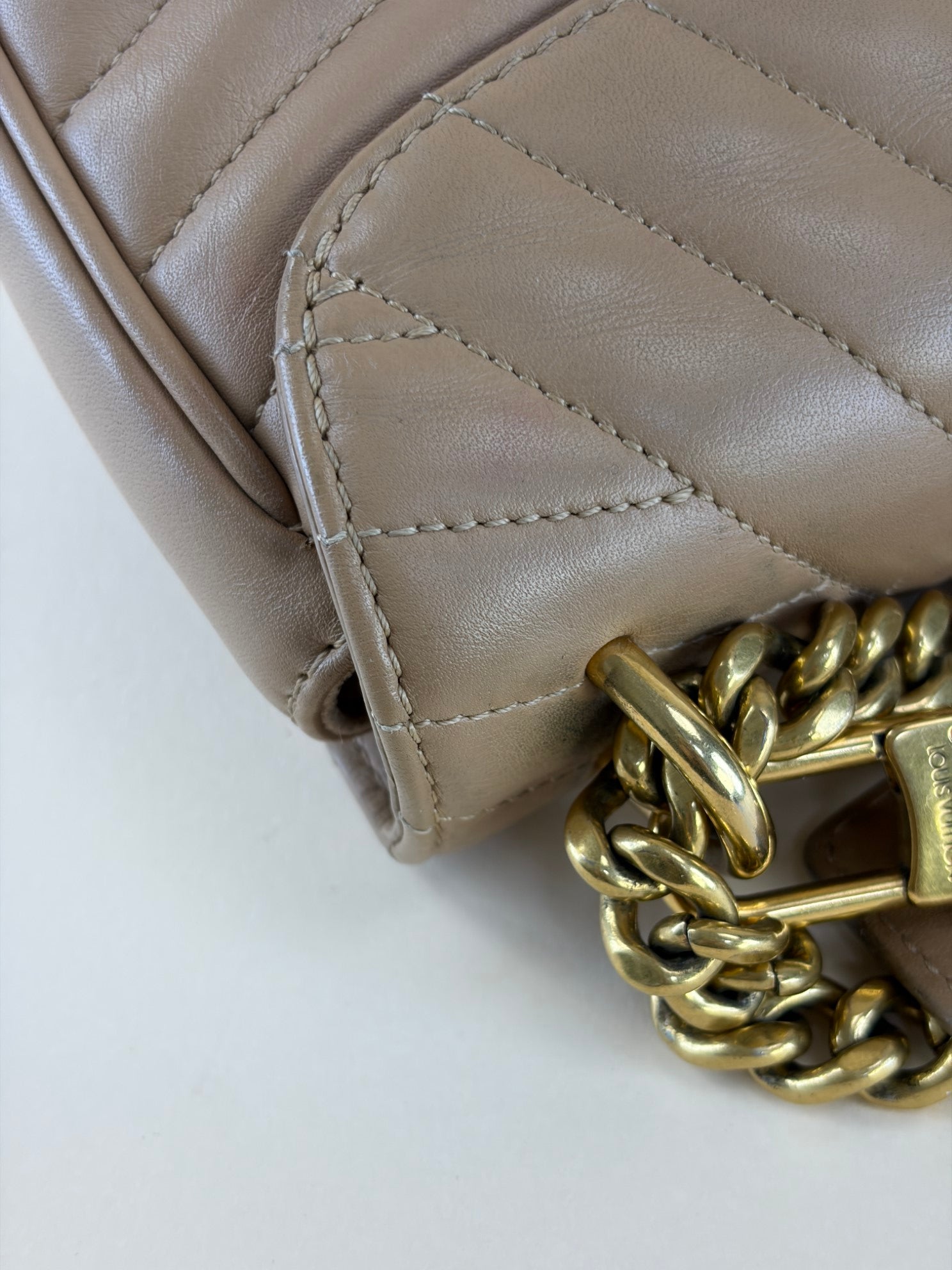 Louis Vuitton Beige New Wave Chain MM Shoulder Bag