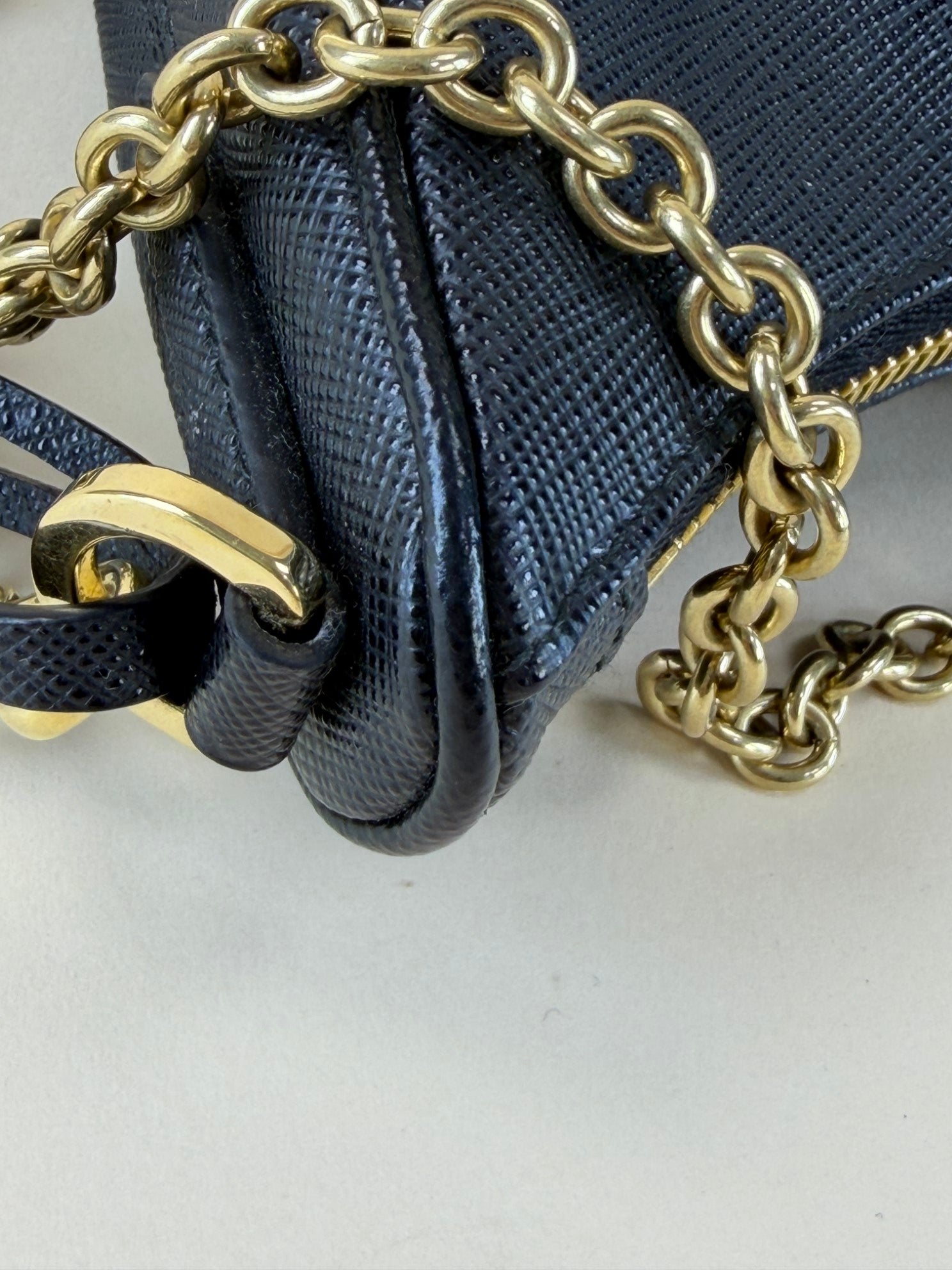 Prada Black Re-Edition 2005 Crossbody Bag with Chain