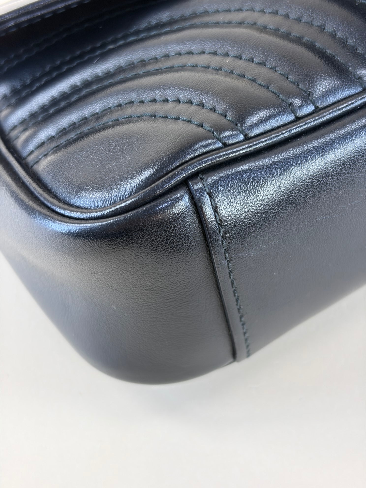 Gucci Black GG Marmont Small Shoulder Bag