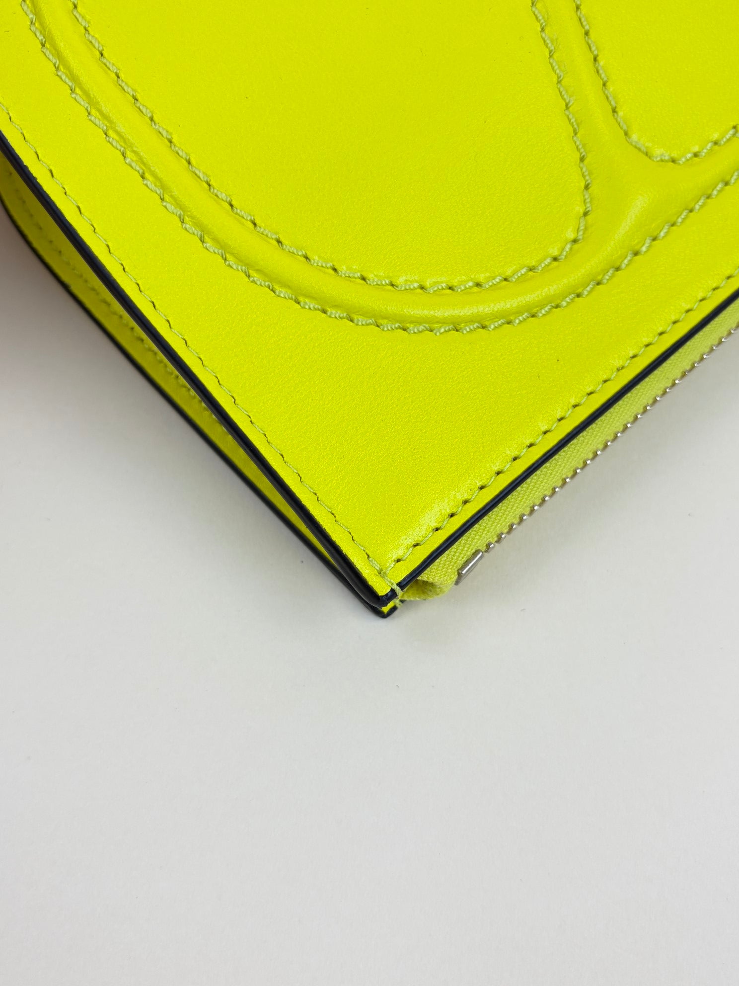 Valentino Yellow Signature V Logo Walk Clutch