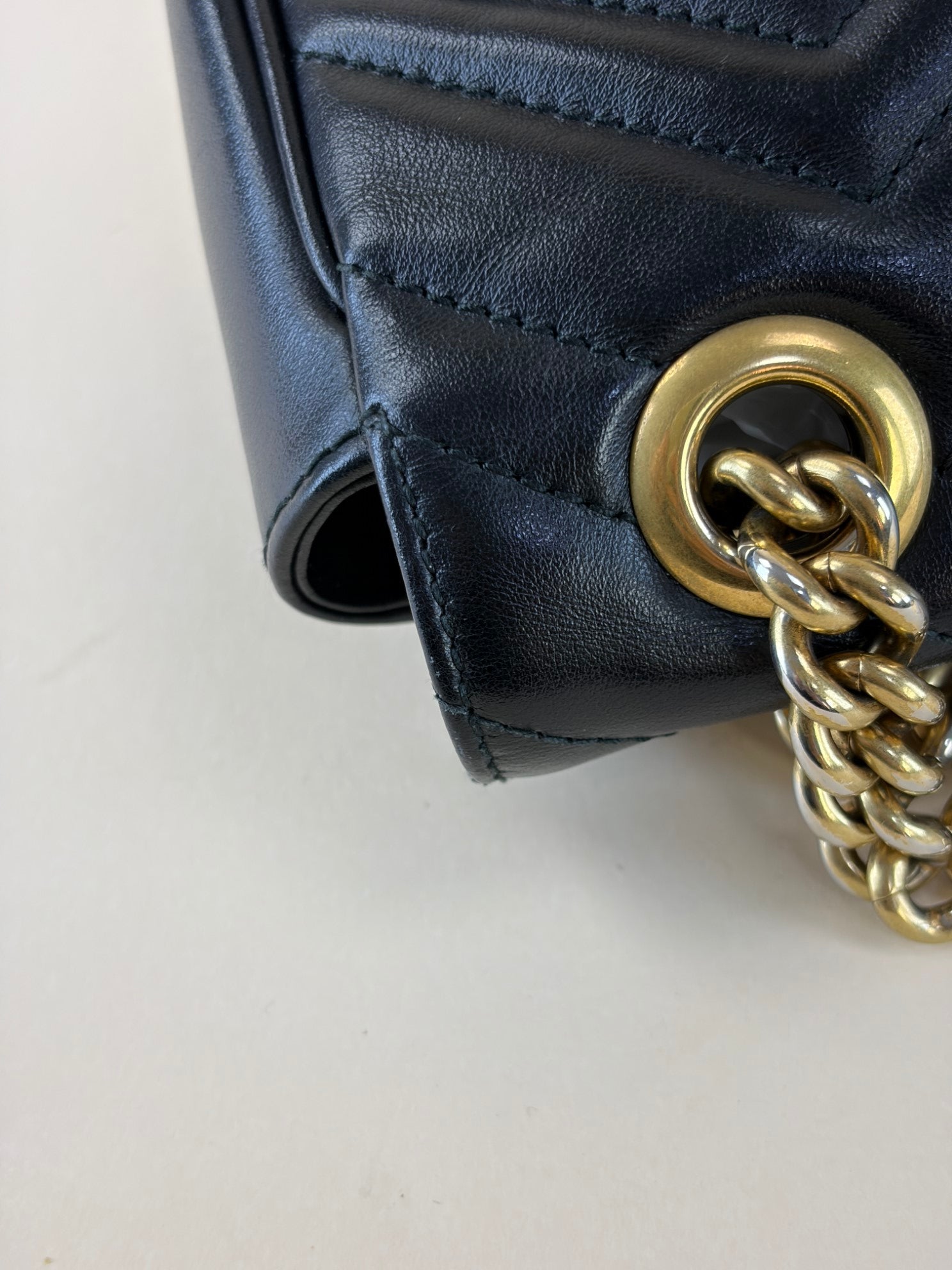 Gucci Black GG Marmont Small Shoulder Bag