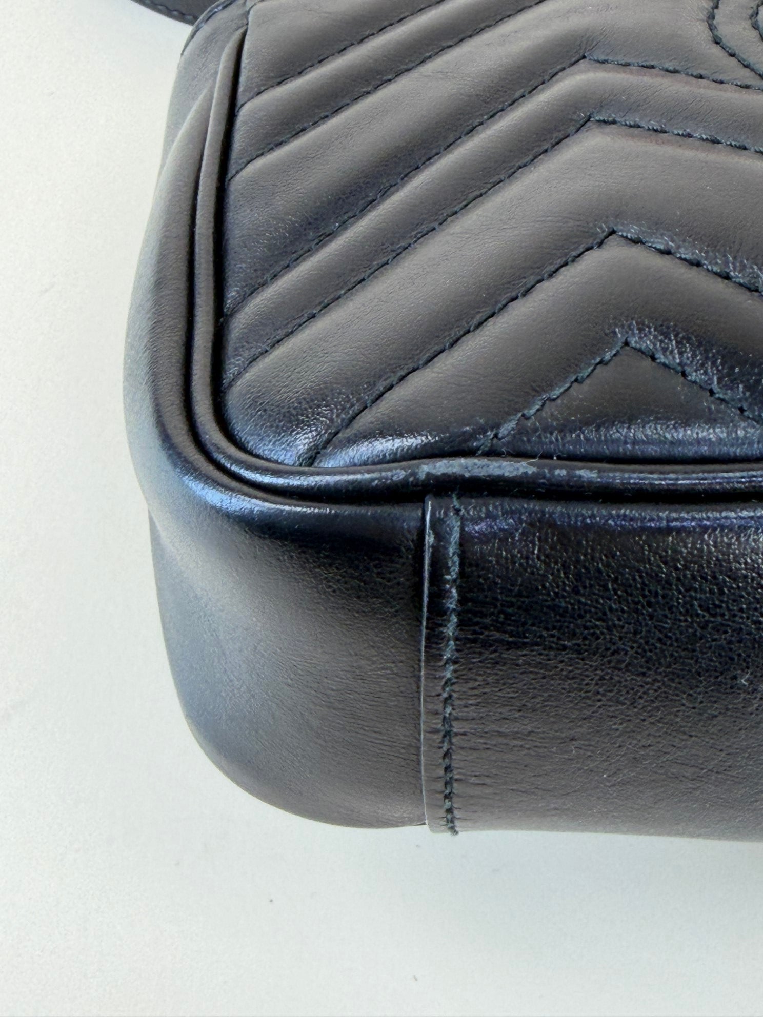 Gucci Black GG Marmont Small Shoulder Bag