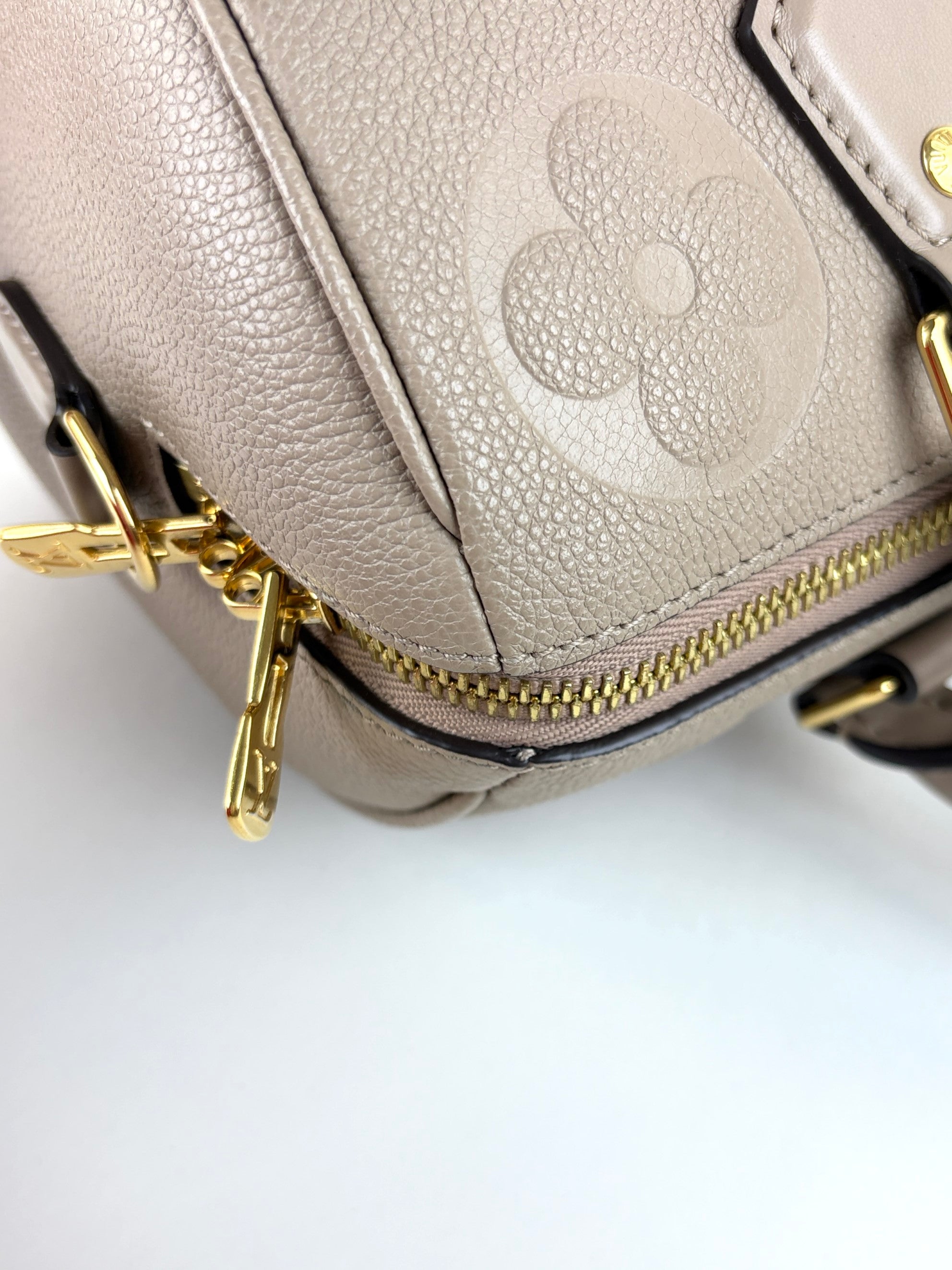louis Vuitton turtledove monogram empreinte speedy bandouliere 25