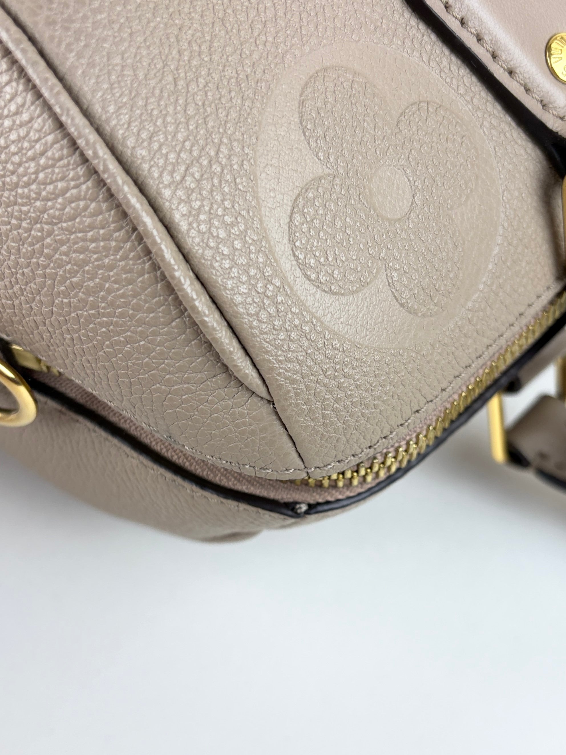 louis Vuitton turtledove monogram empreinte speedy bandouliere 25