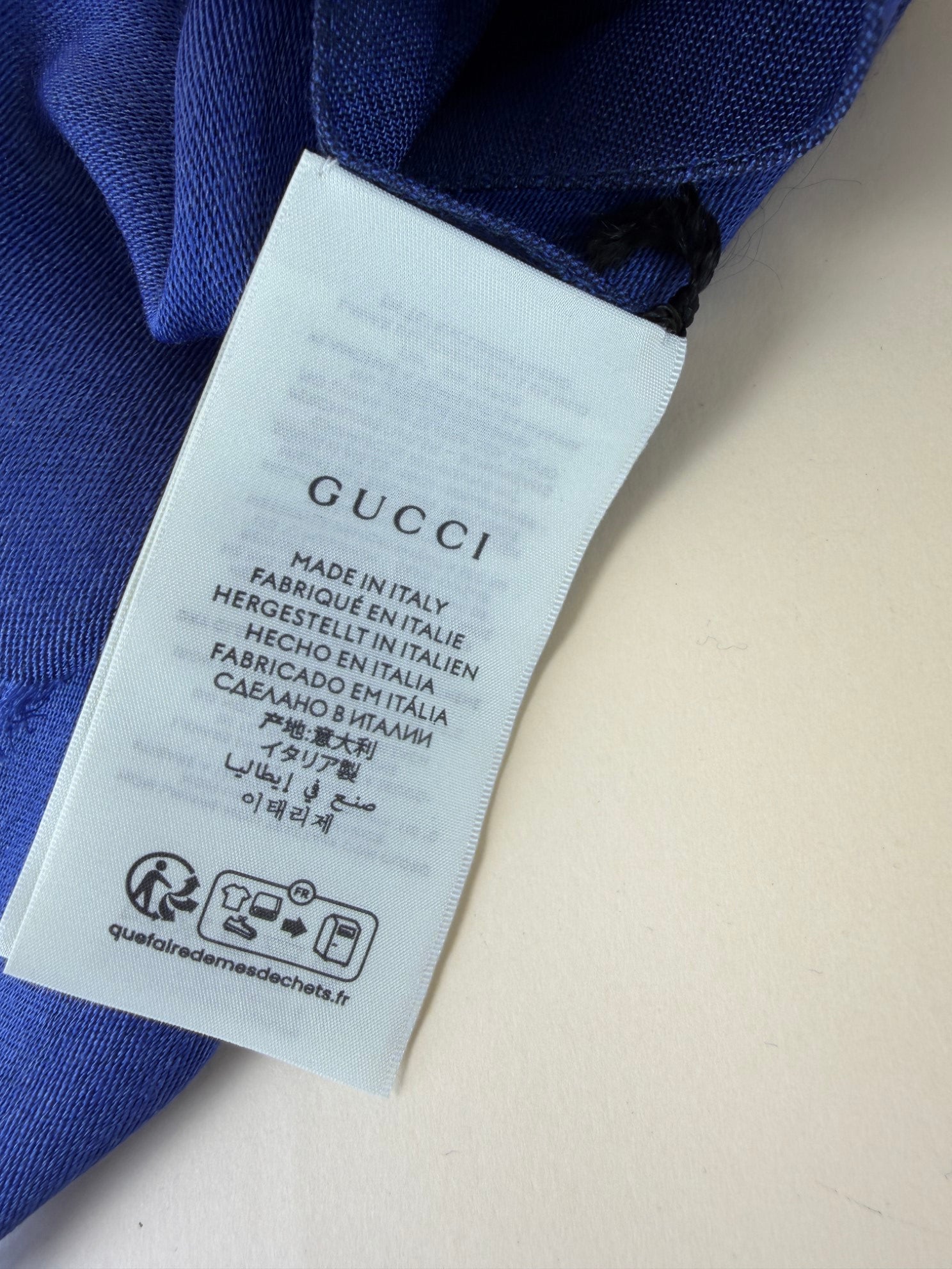 Gucci Blue GG Monogram Scarf