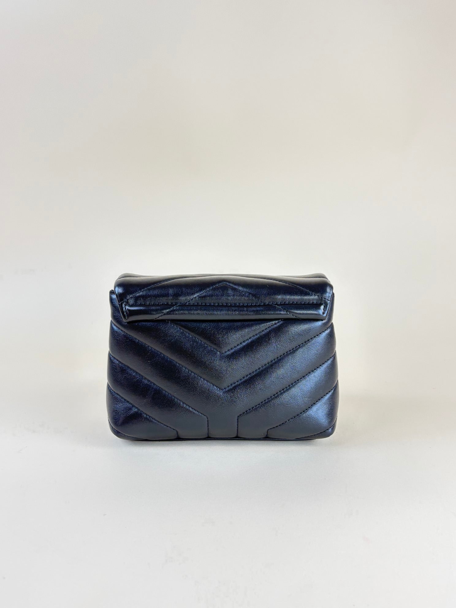 YSL Black Quilted Monogram Crossbody Loulou Toy Bag