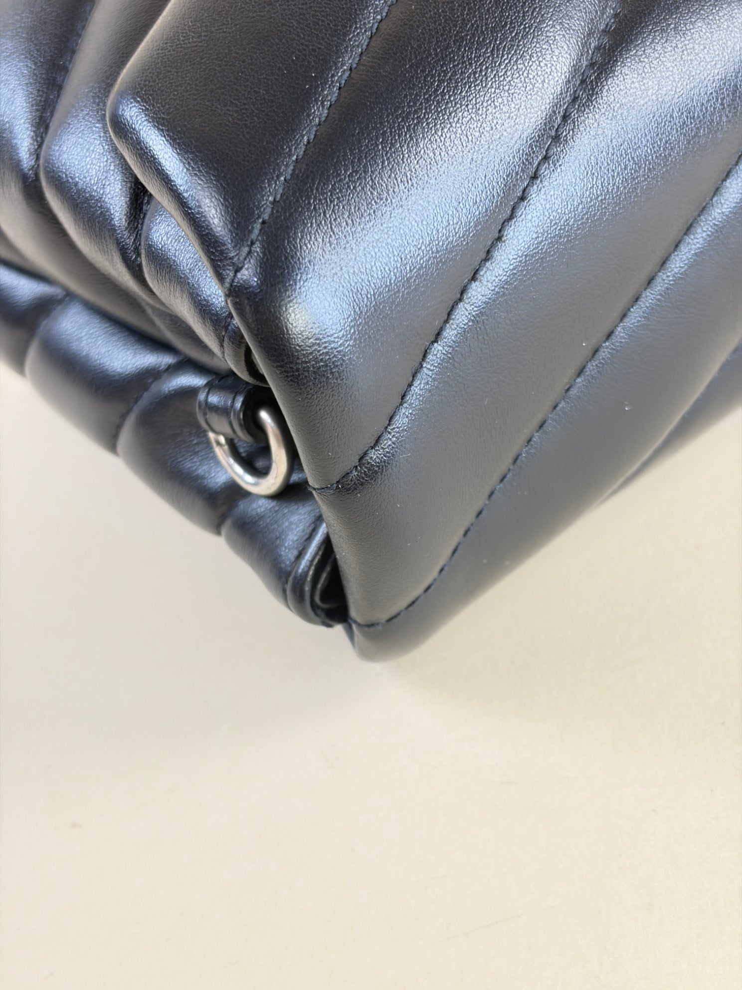 YSL Black Quilted Monogram Crossbody Loulou Toy Bag