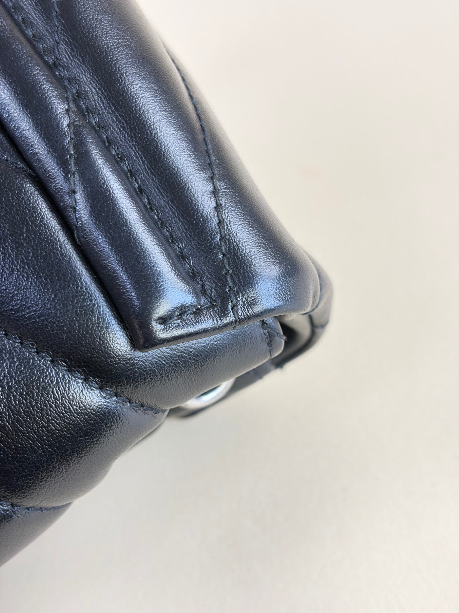 YSL Black Quilted Monogram Crossbody Loulou Toy Bag