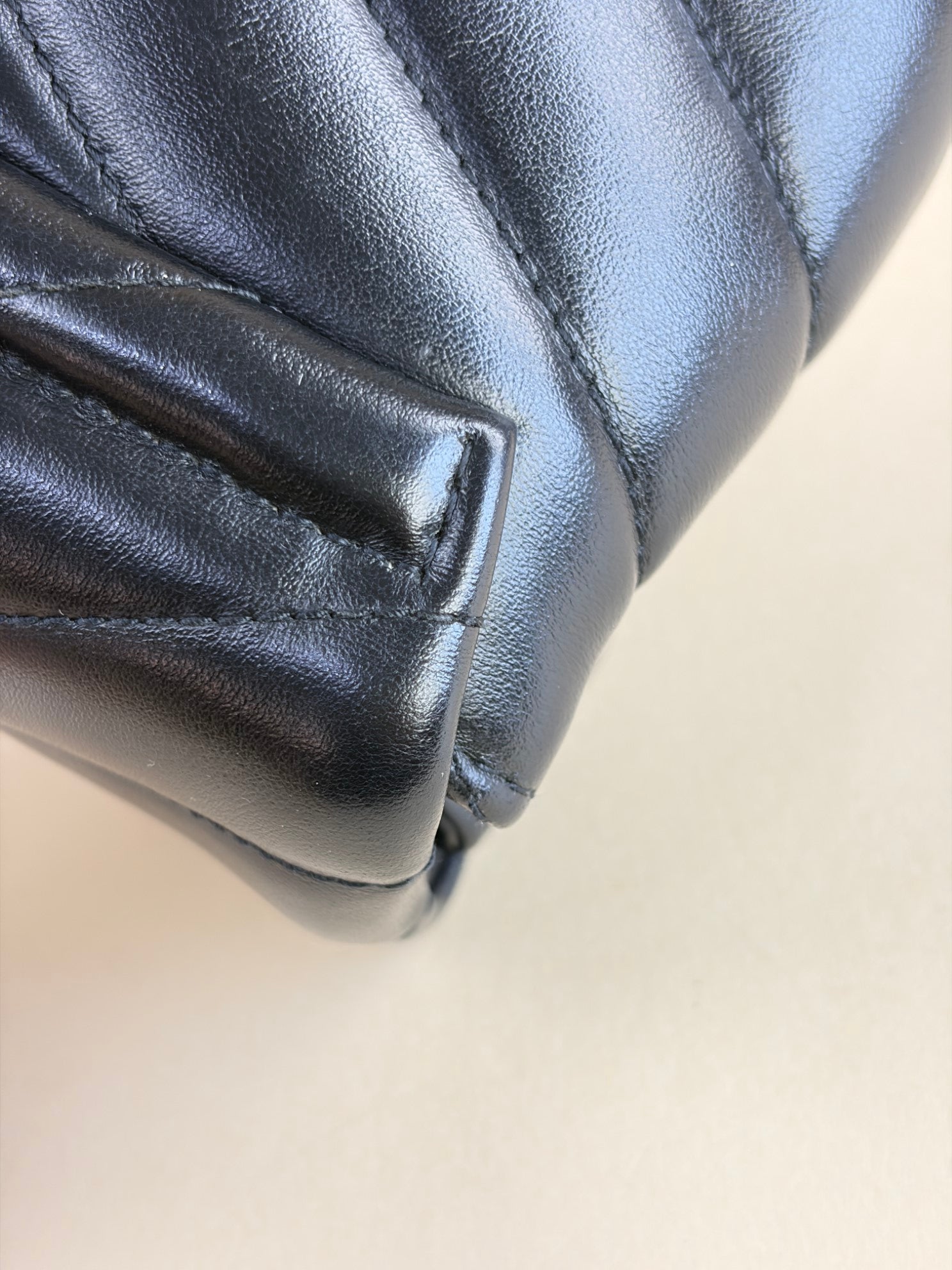 YSL Black Quilted Monogram Crossbody Loulou Toy Bag