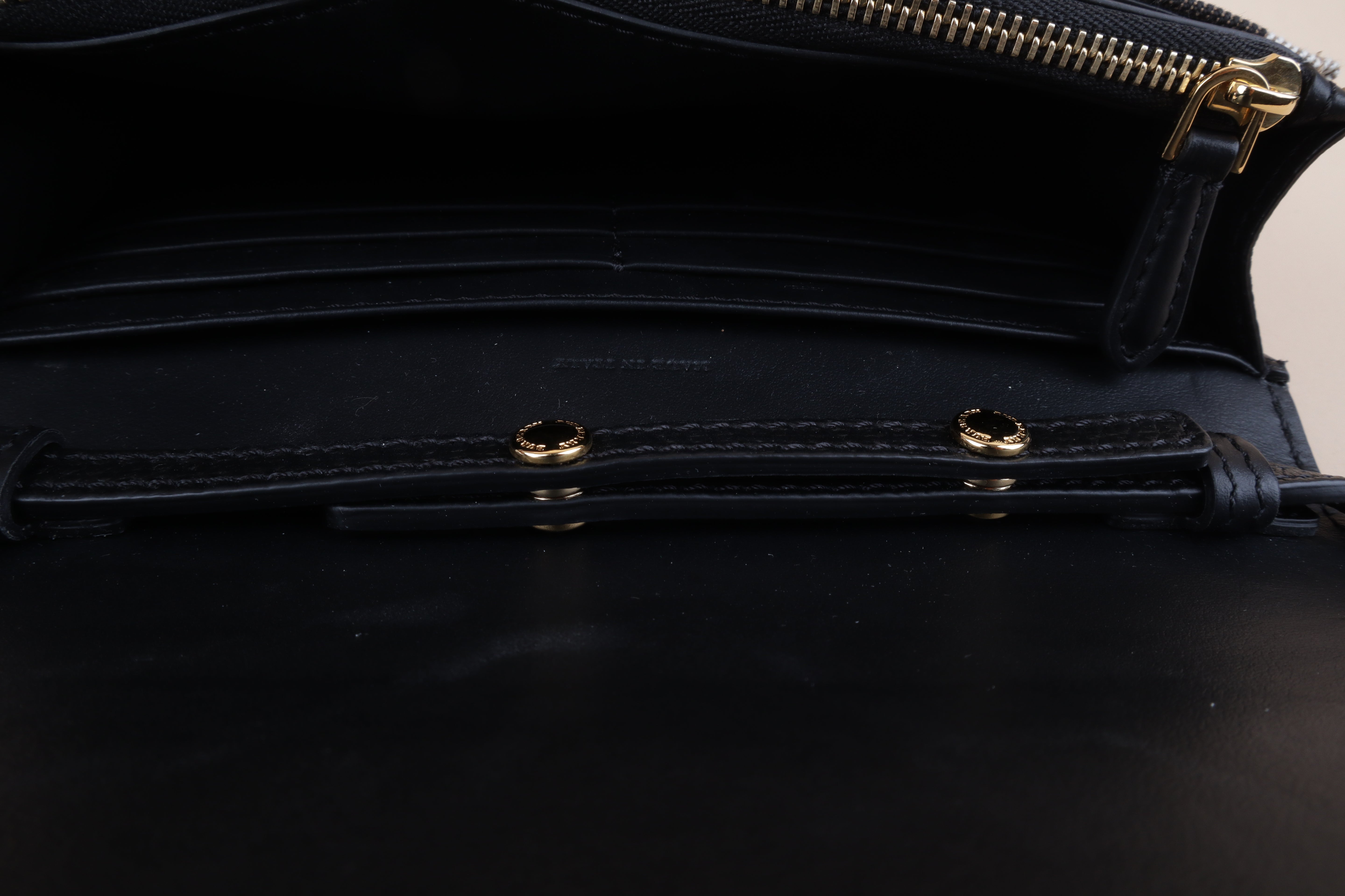 Burberry Black Leather House Check Canvas Derby Crossbody Bag