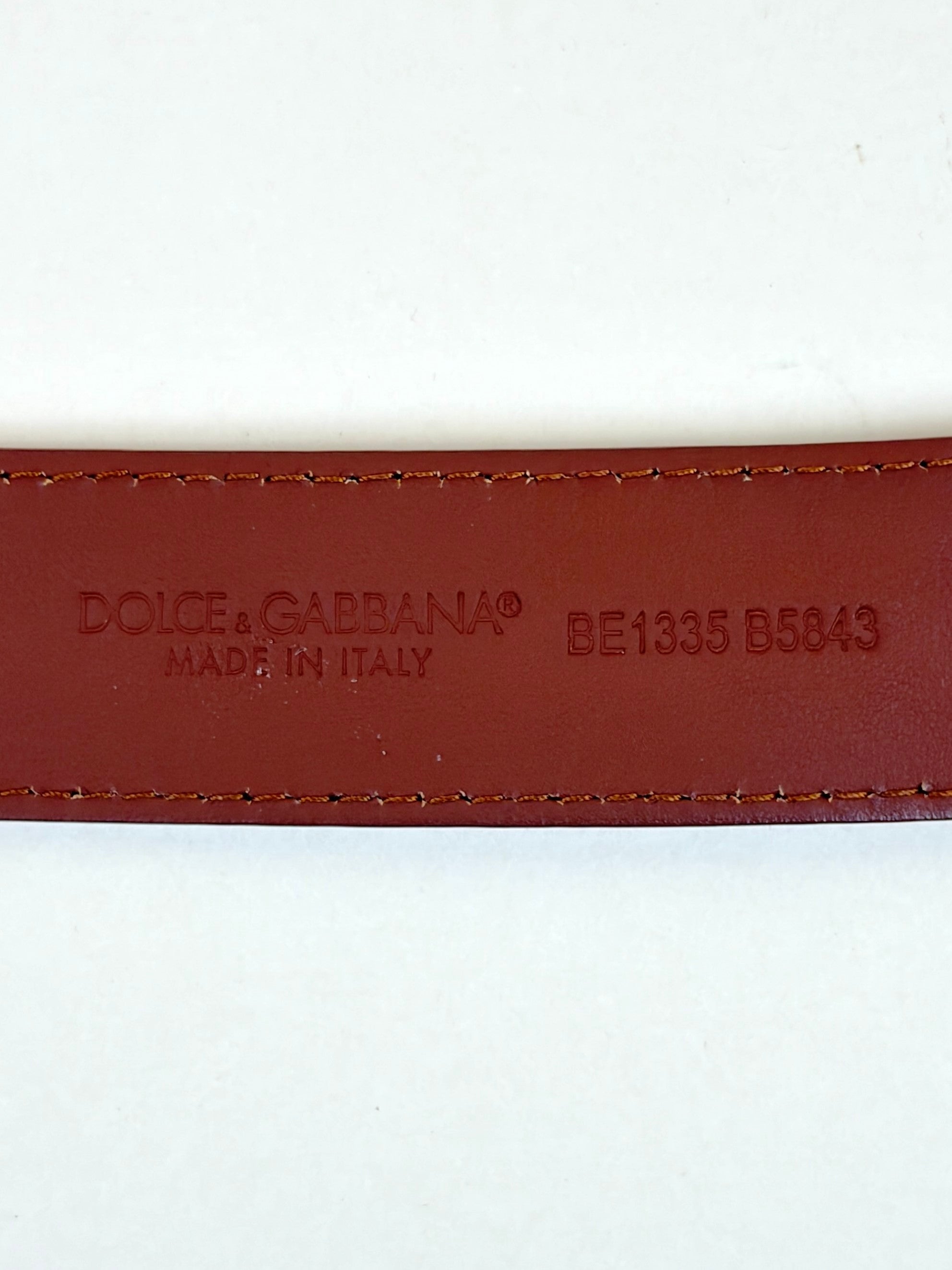 Dolce & Gabbana Camel DG Amore Logo Buckle Belt