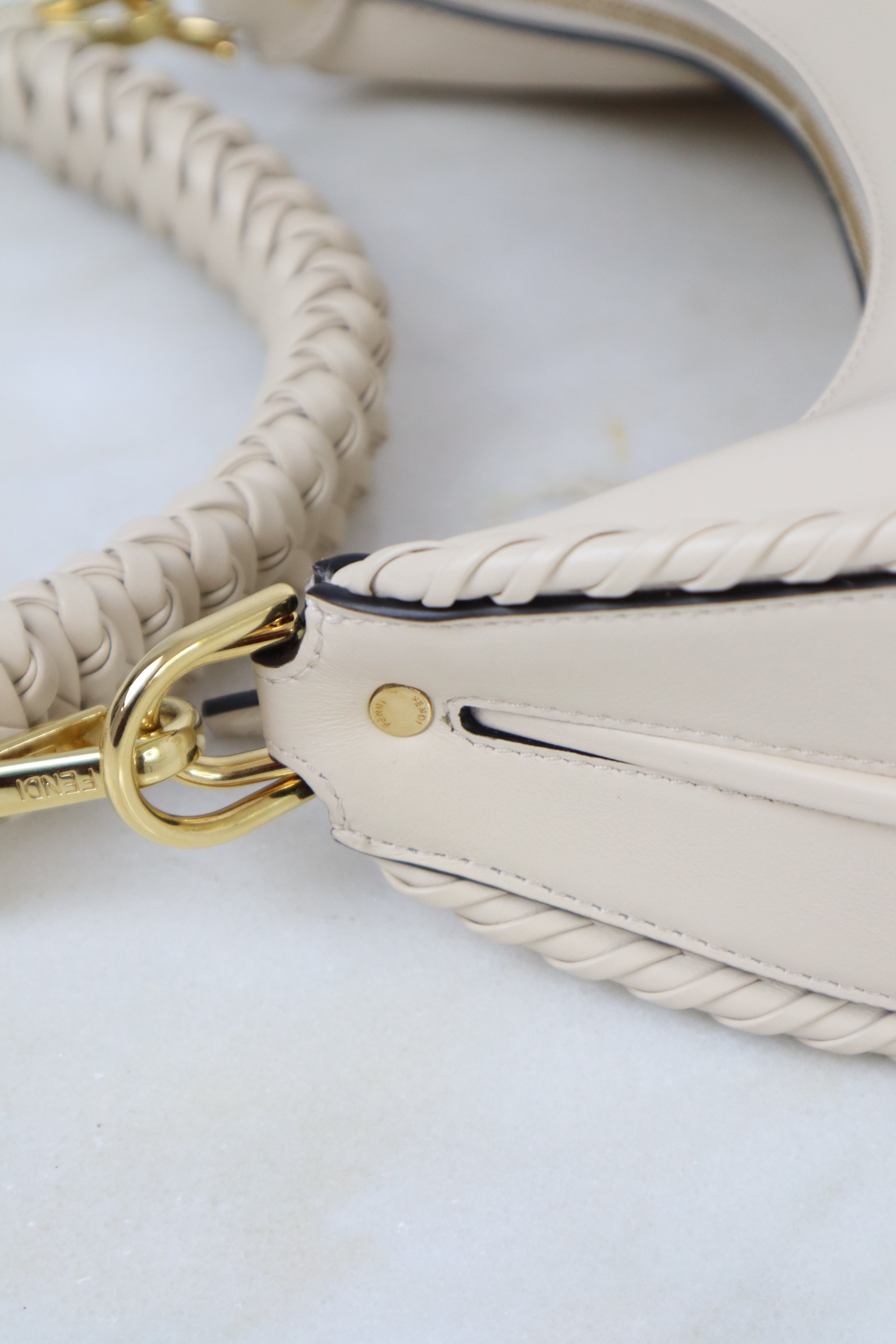 Fendi Beige Fendigraphy Small Hobo Graphy Shoulder Bag-handbag-Fendi-The Closet Egypt