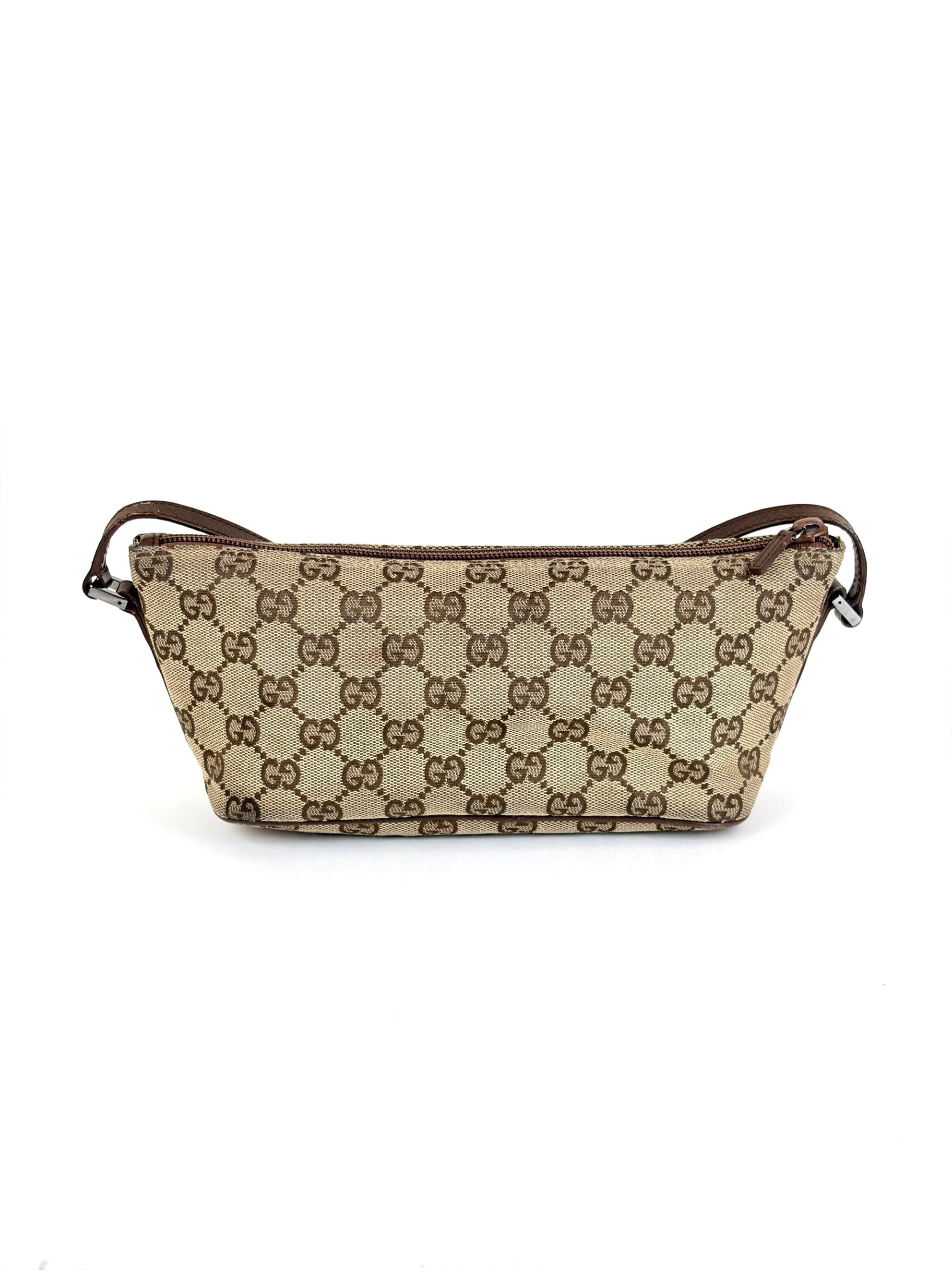 Gucci monogram boat pochette vintage gg beige mini bag