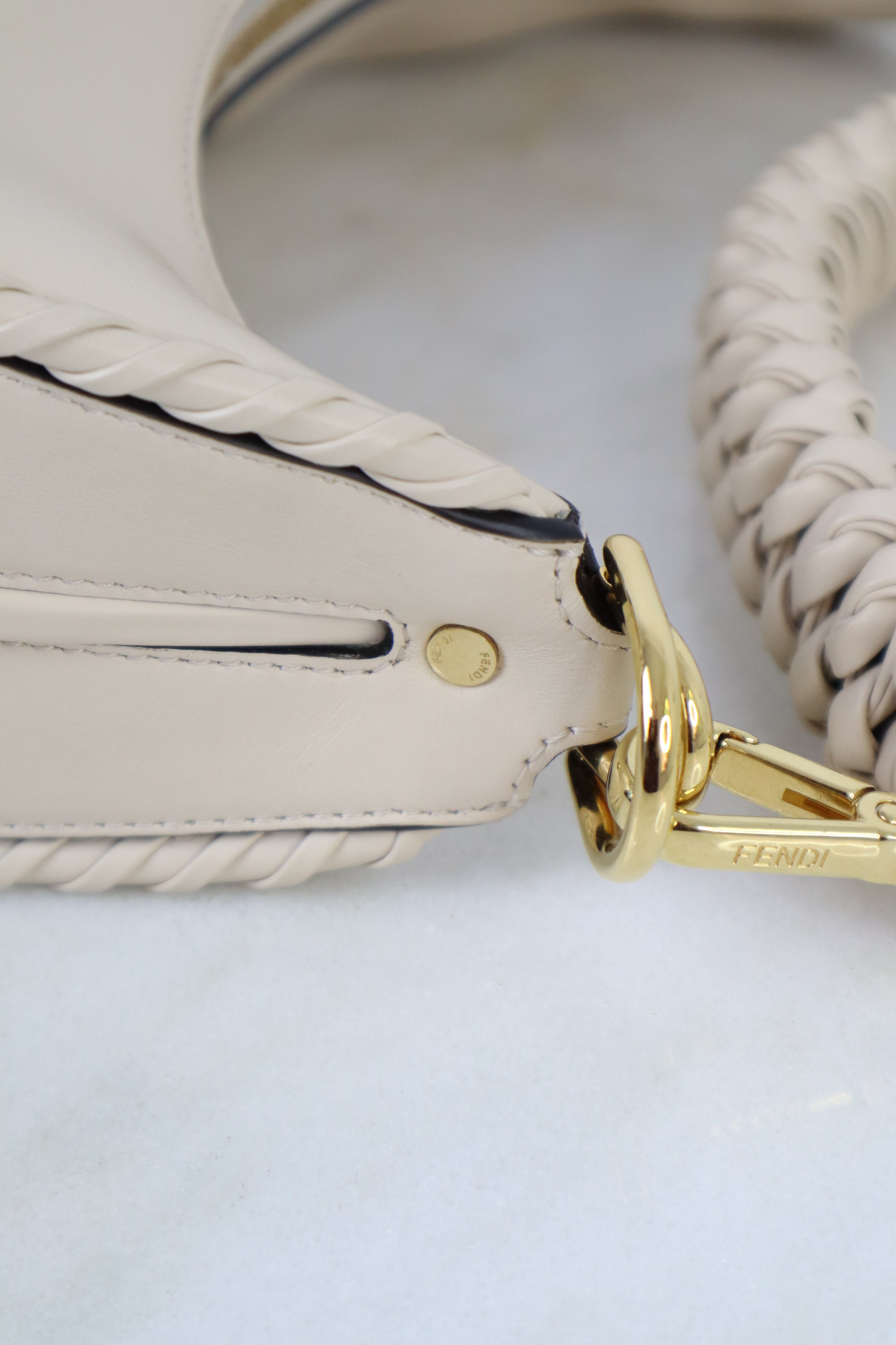 Fendi Beige Fendigraphy Small Hobo Graphy Shoulder Bag-handbag-Fendi-The Closet Egypt