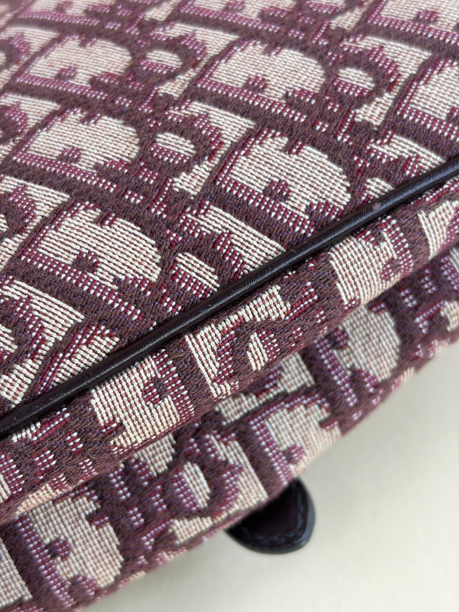 Christian Dior medium saddle burgundy oblique