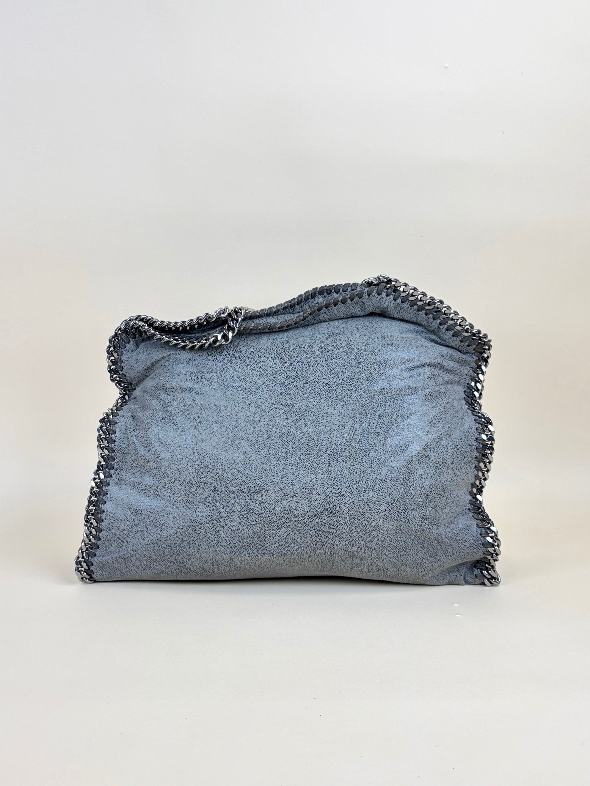 Stella Mccartney Grey Falabella Fold Over Tote Bag