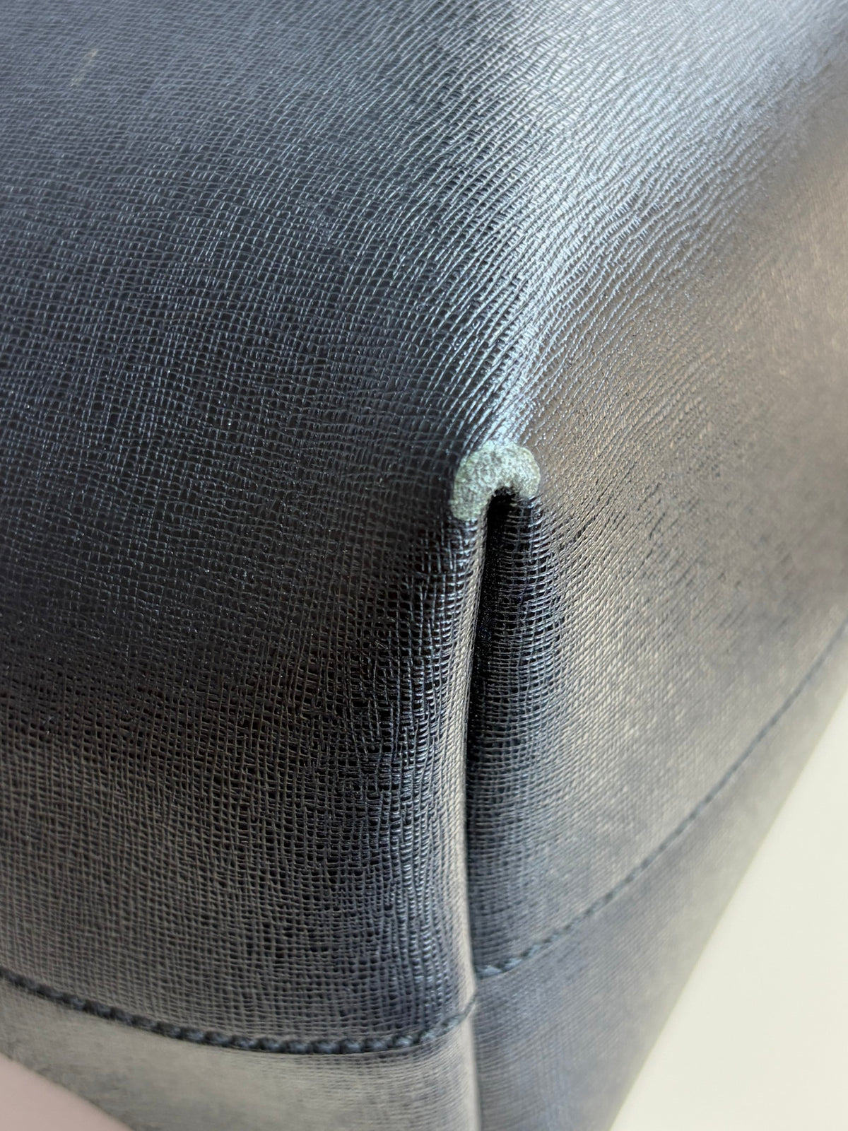 Fendi black vitello elite leather monster roll bag