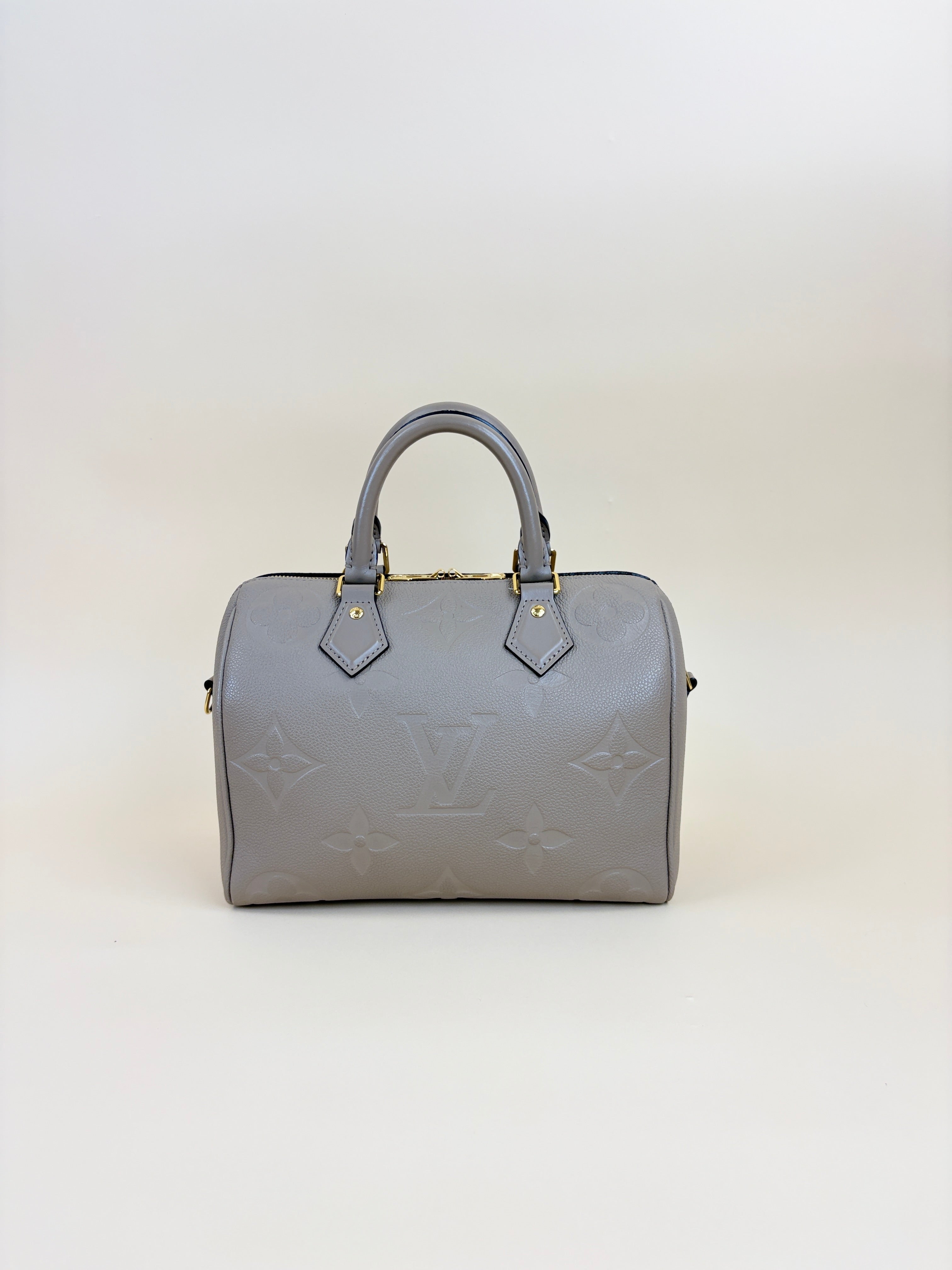 louis Vuitton turtledove monogram empreinte speedy bandouliere 25