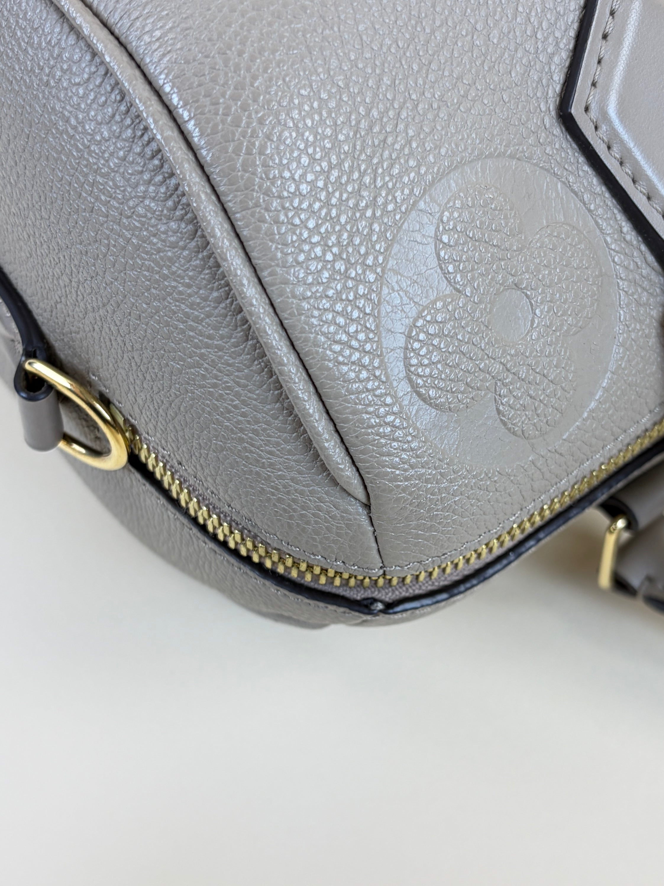 louis Vuitton turtledove monogram empreinte speedy bandouliere 25