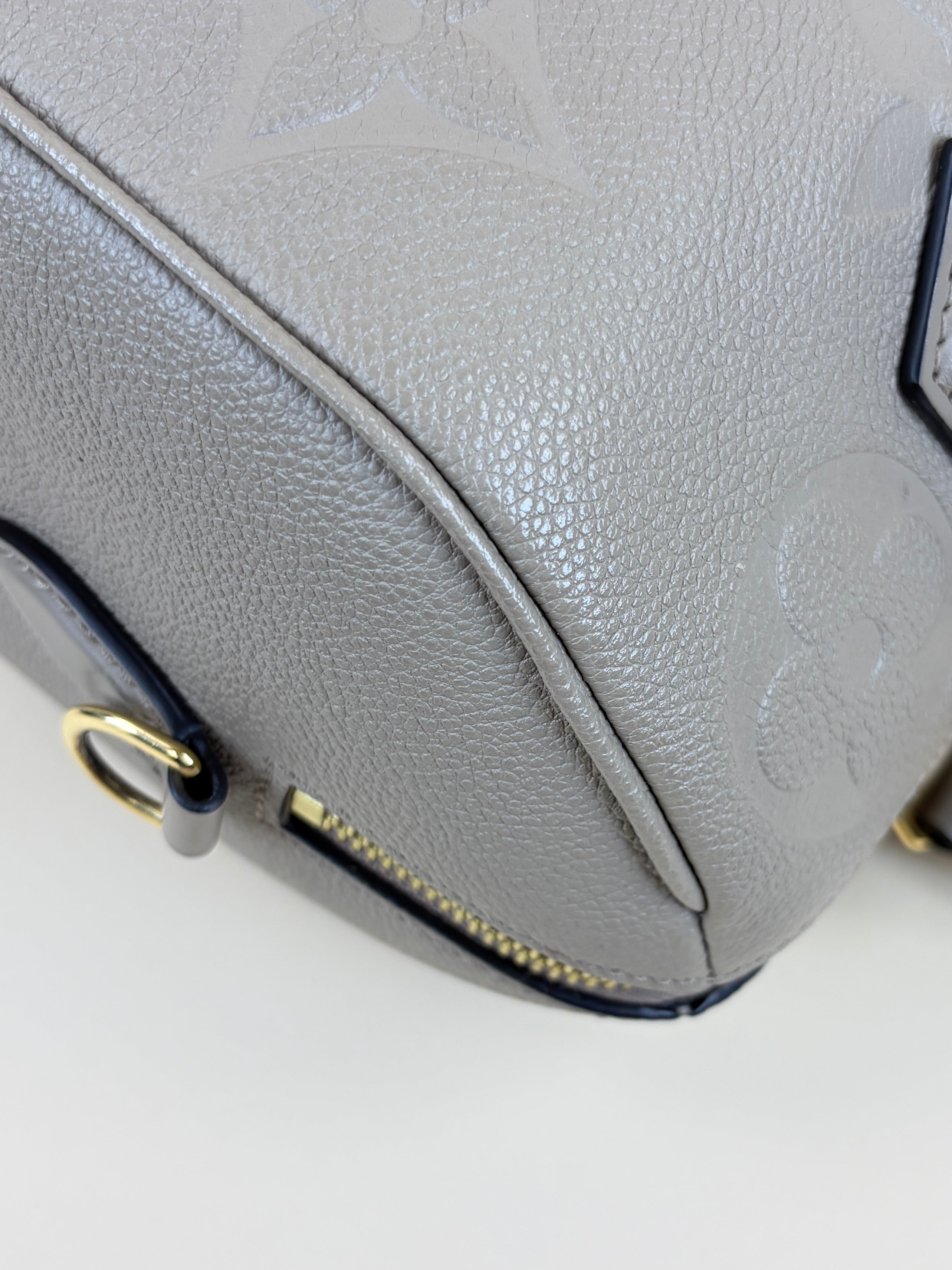 louis Vuitton turtledove monogram empreinte speedy bandouliere 25