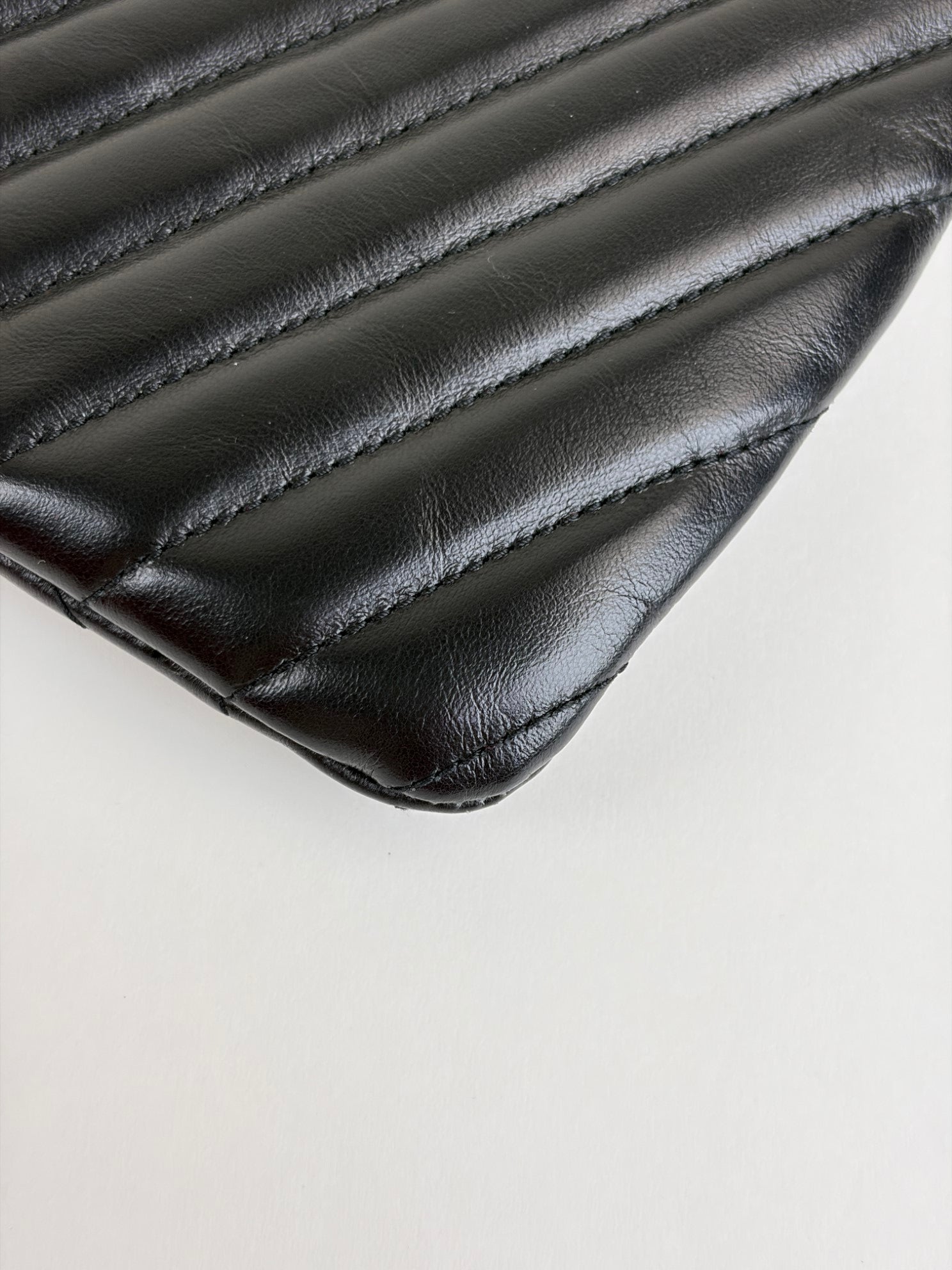 ysl black Cassandra matelassé tablet pouch