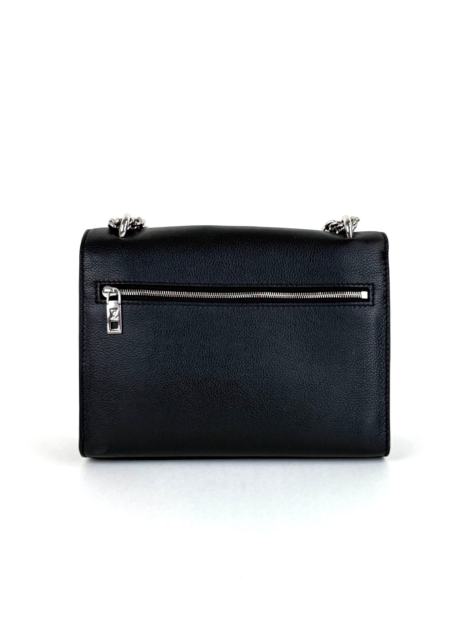 Louis Vuitton Black soft grained calfskin My Lock me Chain Bag