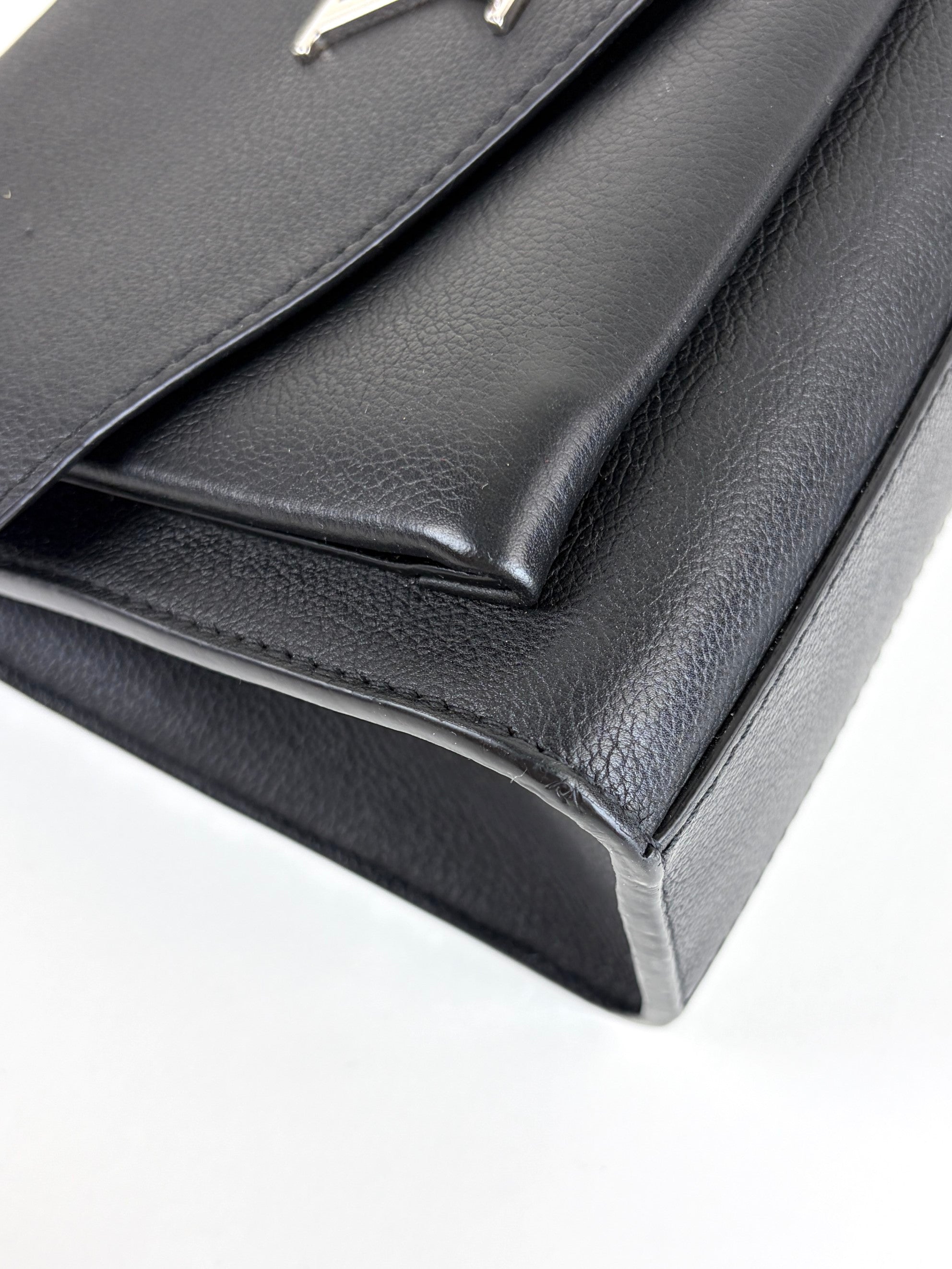 Louis Vuitton Black soft grained calfskin My Lock me Chain Bag