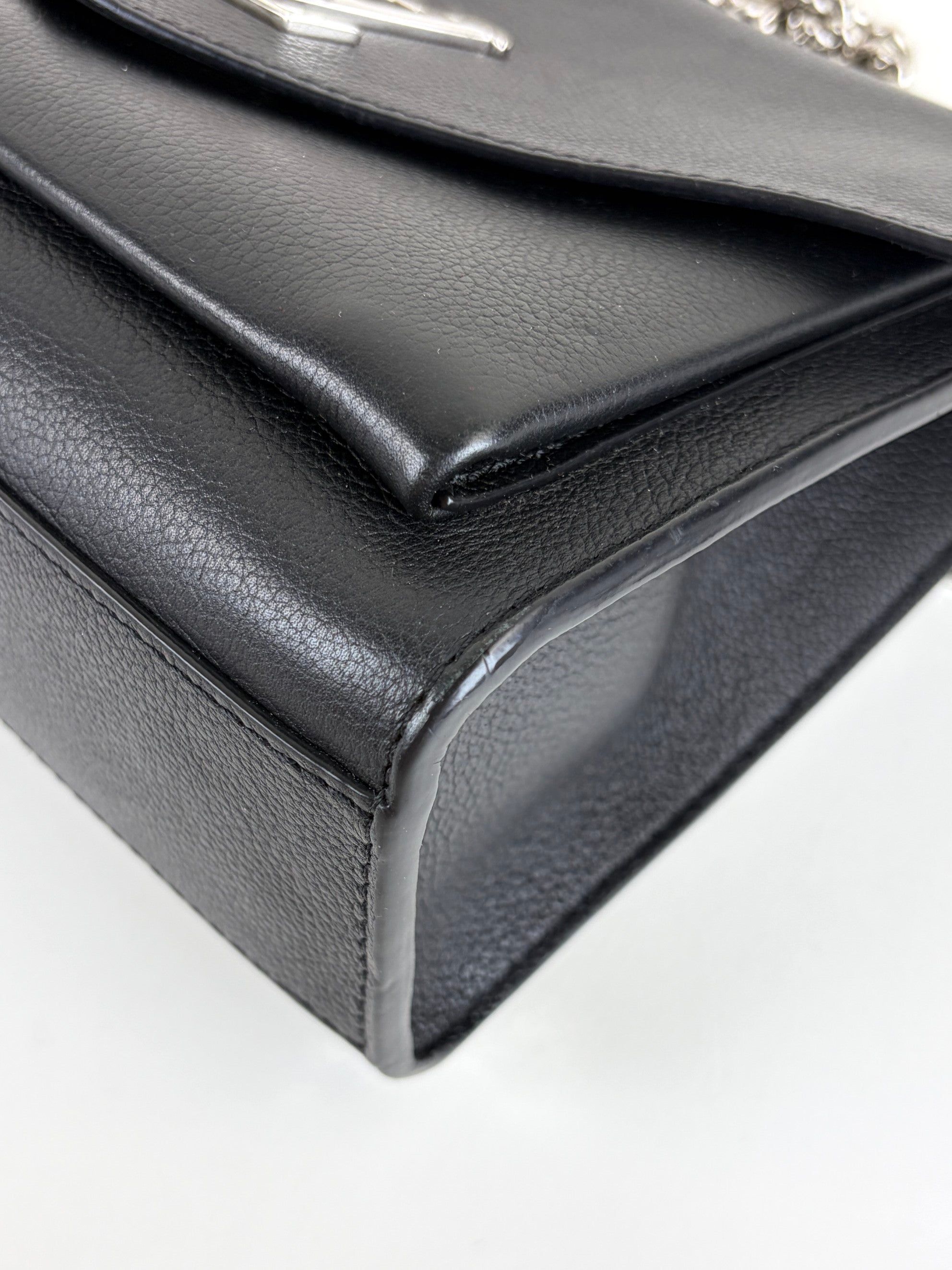 Louis Vuitton Black soft grained calfskin My Lock me Chain Bag