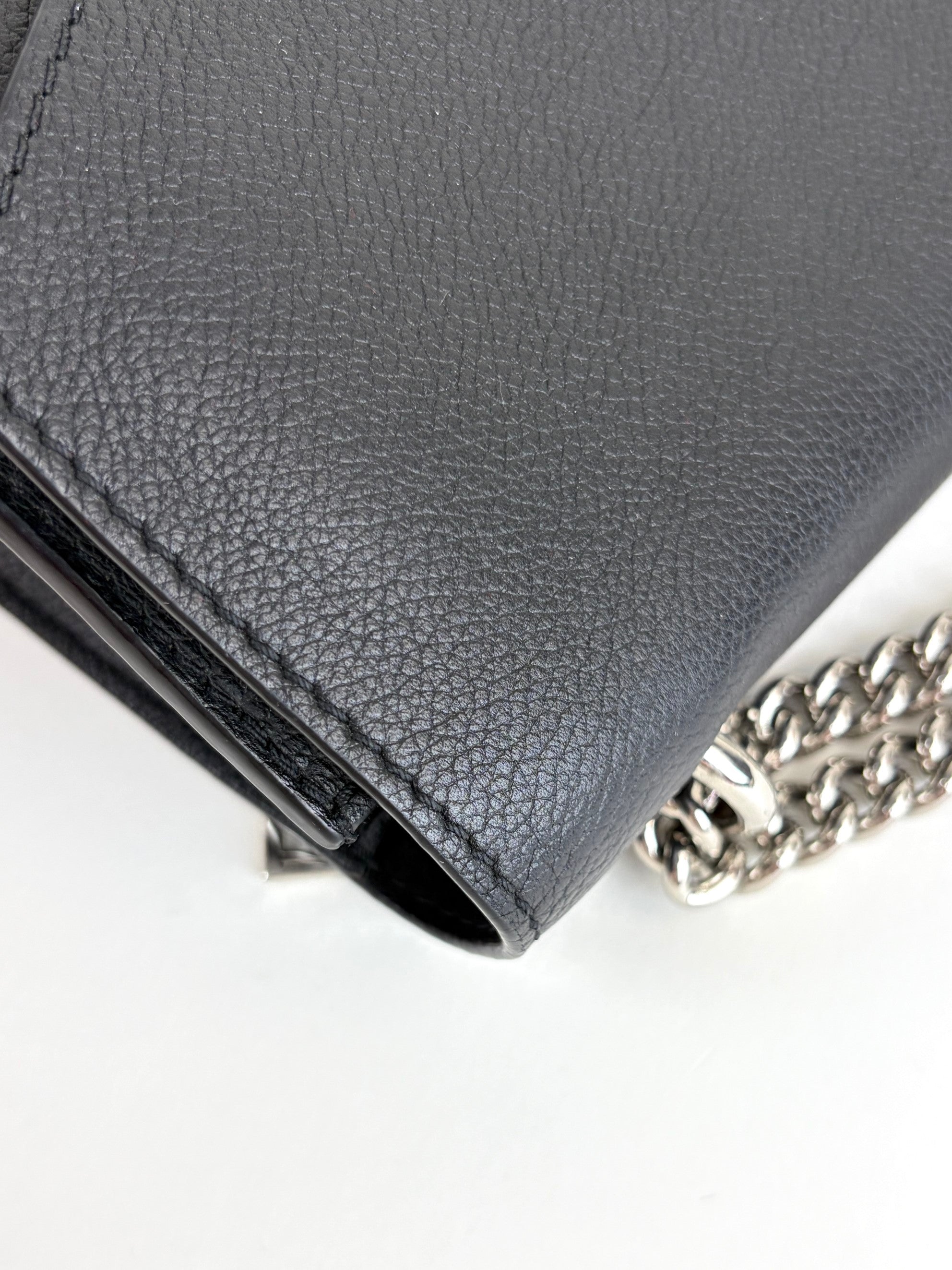 Louis Vuitton Black soft grained calfskin My Lock me Chain Bag