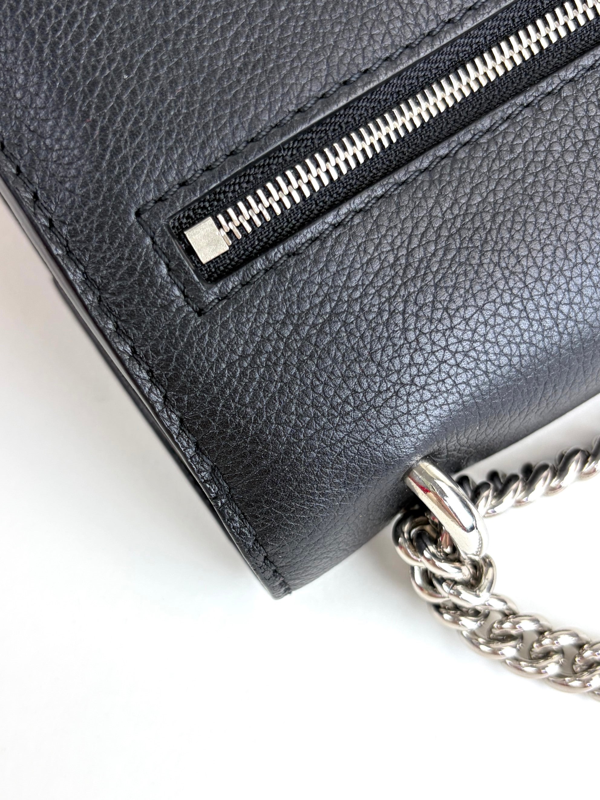 Louis Vuitton Black soft grained calfskin My Lock me Chain Bag