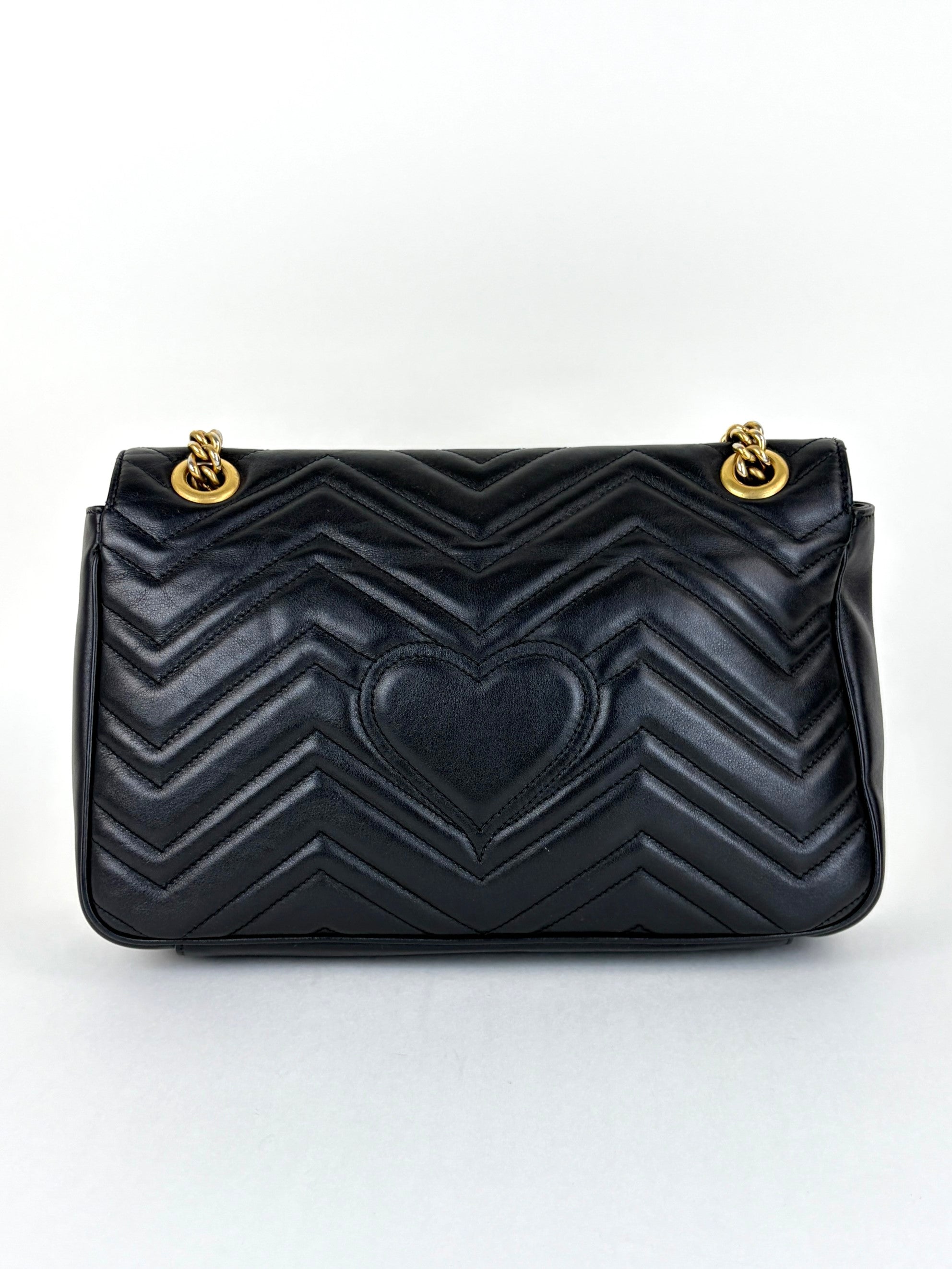 Gucci Black gg Marmont medium Shoulder Bag