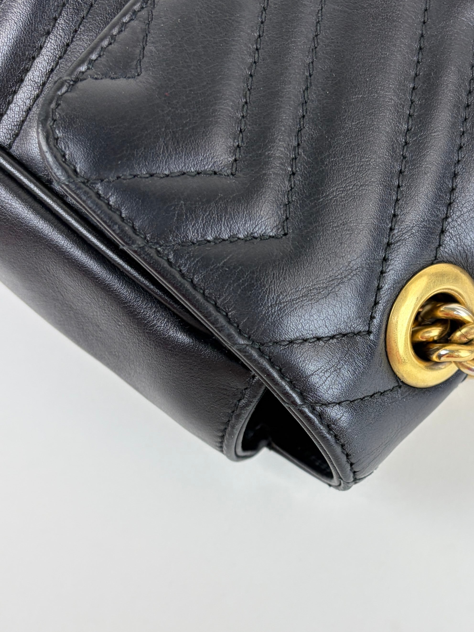 Gucci Black gg Marmont medium Shoulder Bag