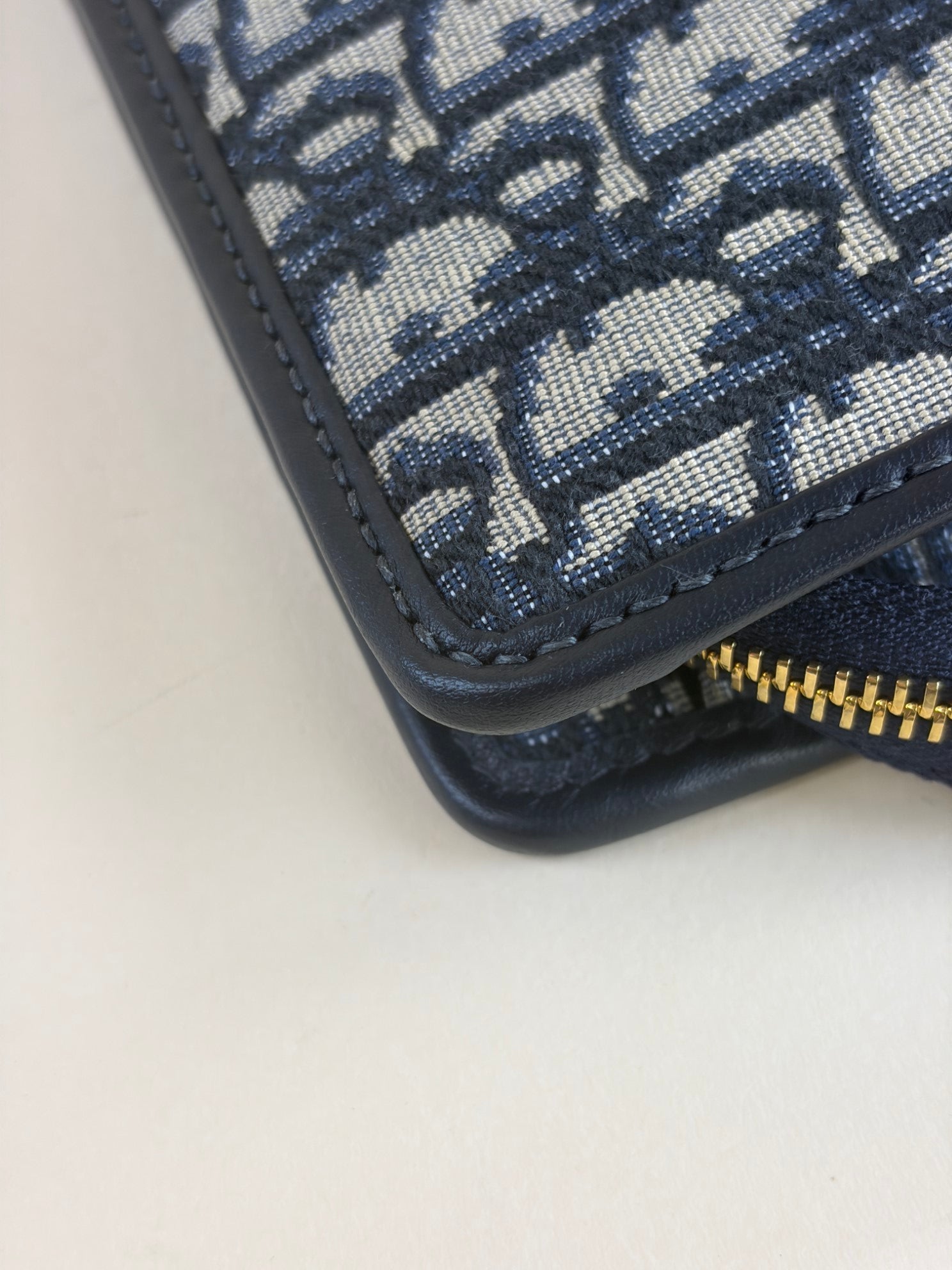 Dior blue Montaigne pouch clutch