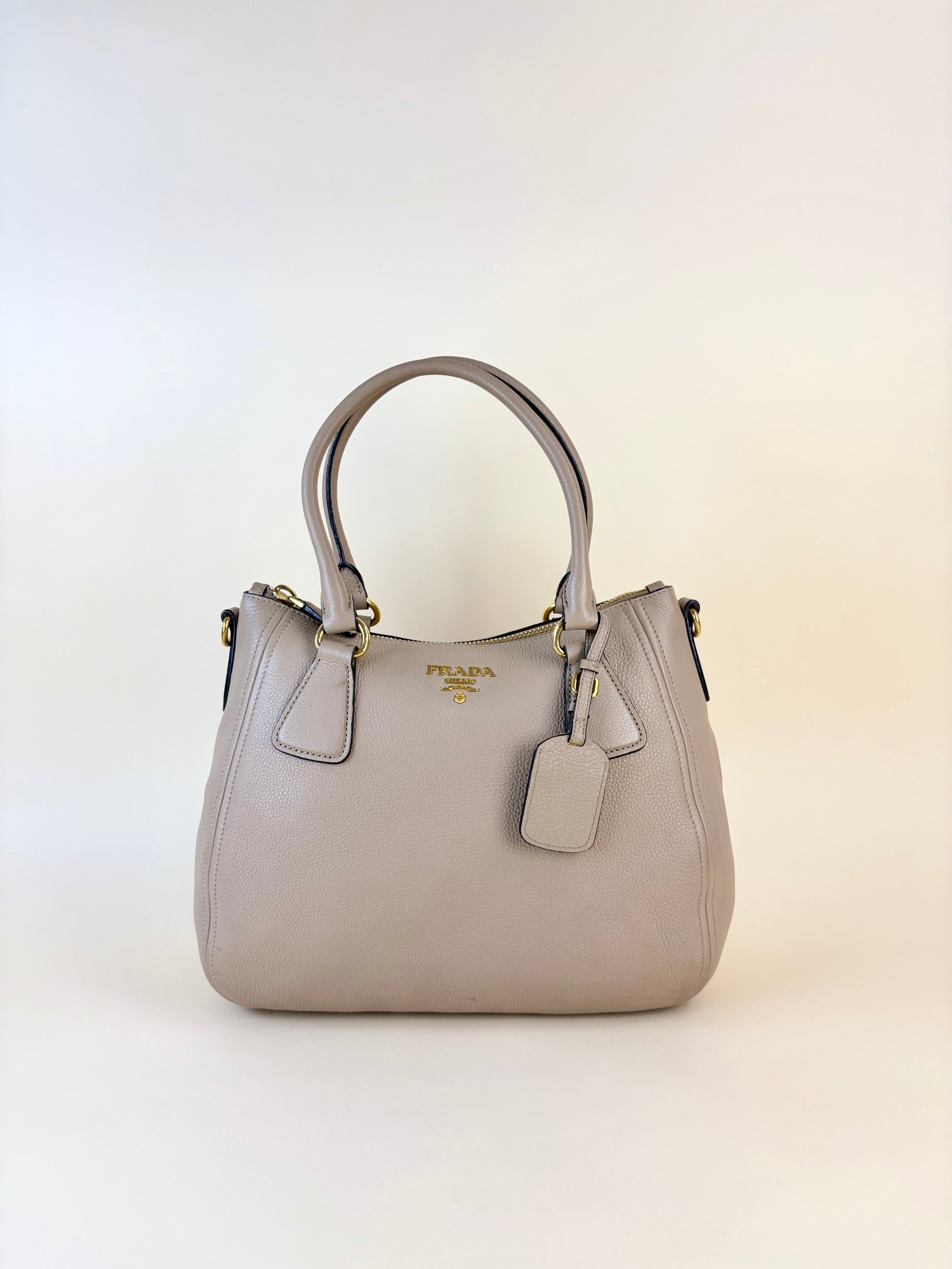 Prada cammeo vitello phenix tote bag