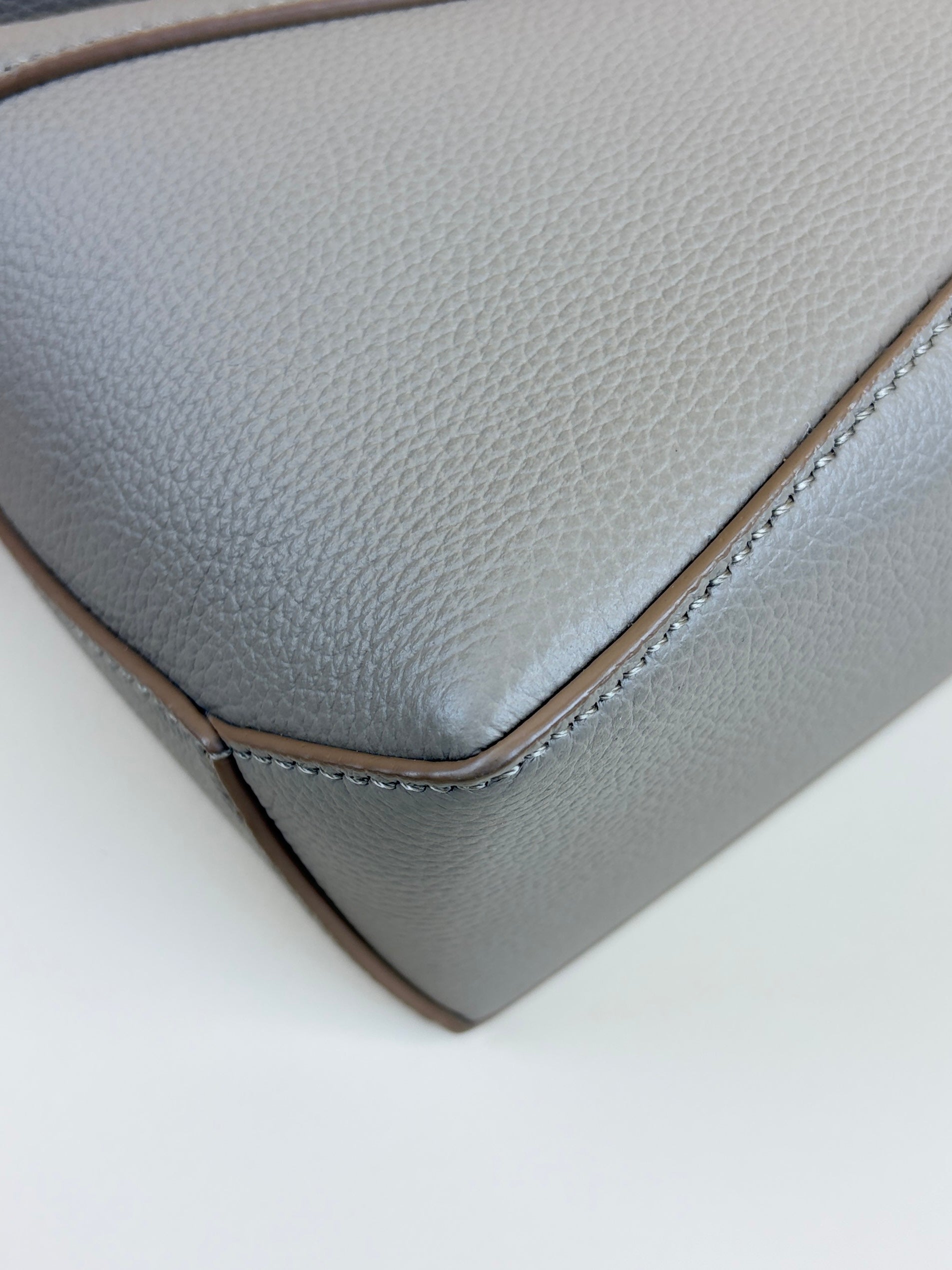 Loewe clay soft grained calfskin miniPuzzle Edge Bag