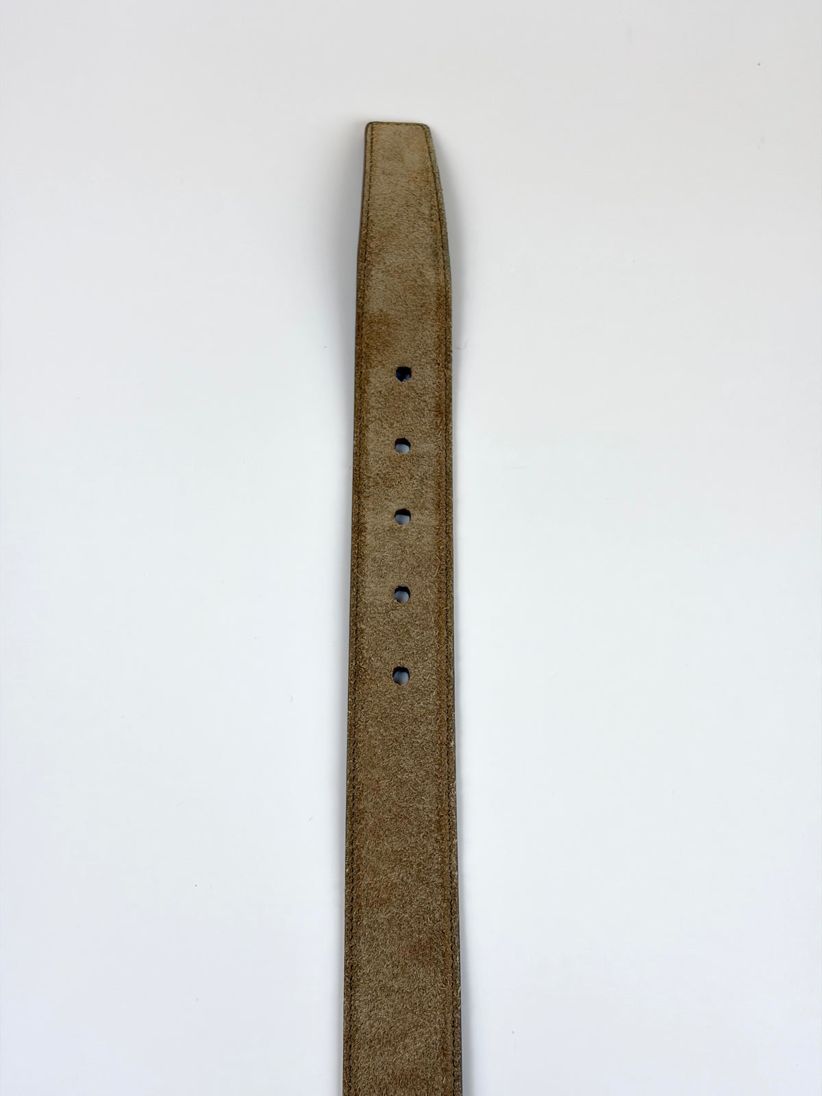 Ysl caramel cognac calfskin suede Cassandre Vadim belt