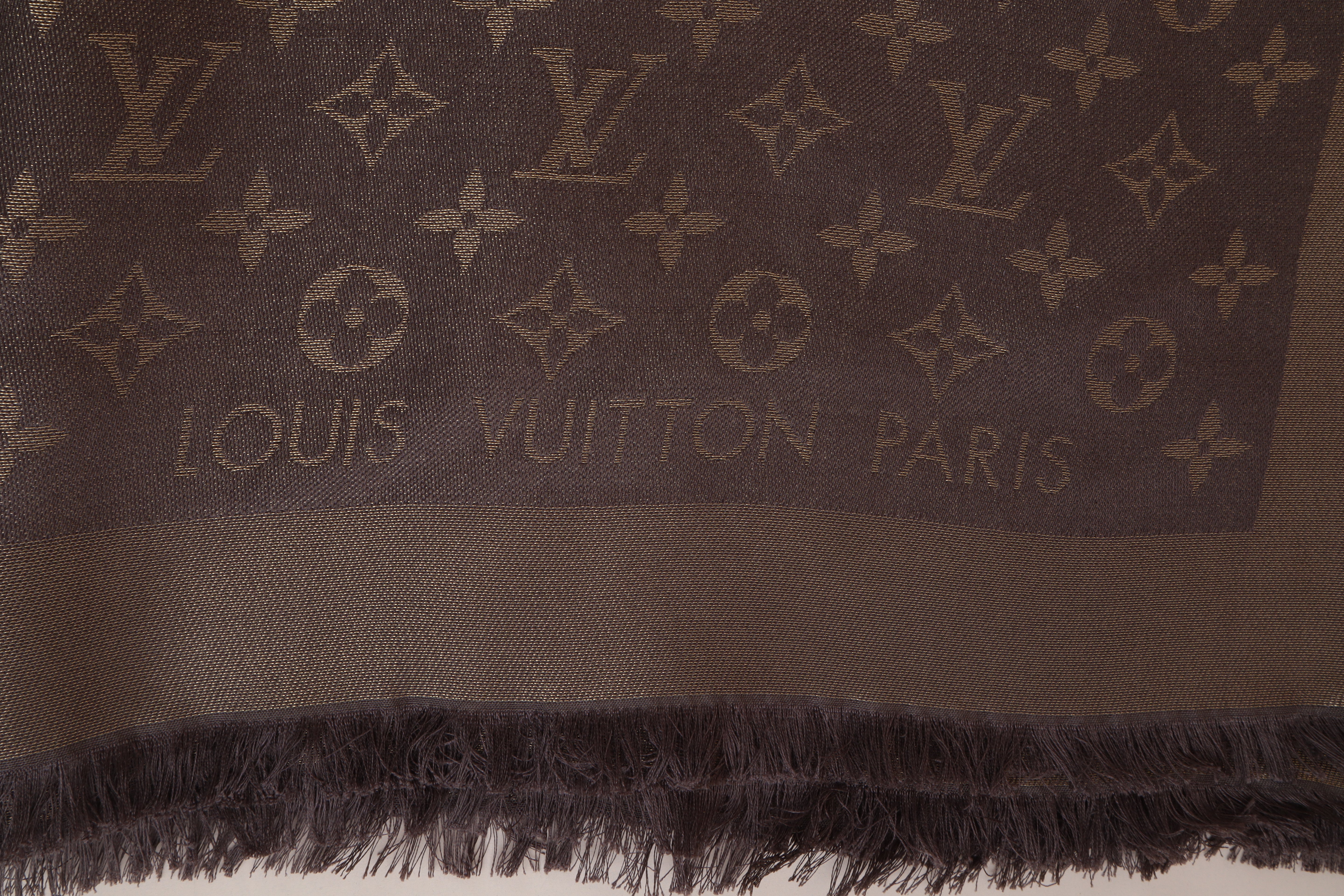 Louis Vuitton dark and light brown Monogram Scarf