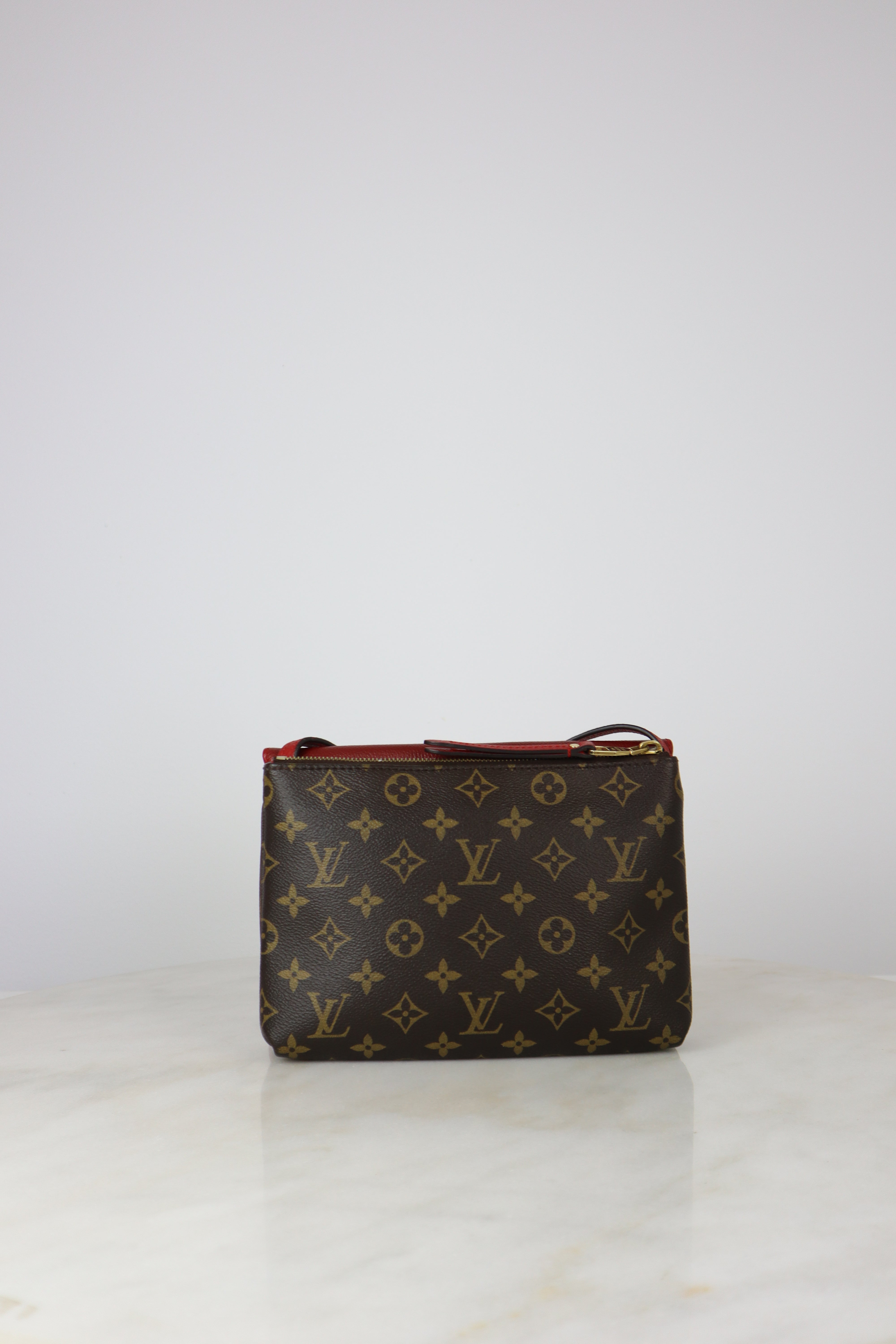 Louis Vuitton Monogram Red Twice Pochette Crossbody Bag-Pochette-Louis Vuitton-The Closet Egypt