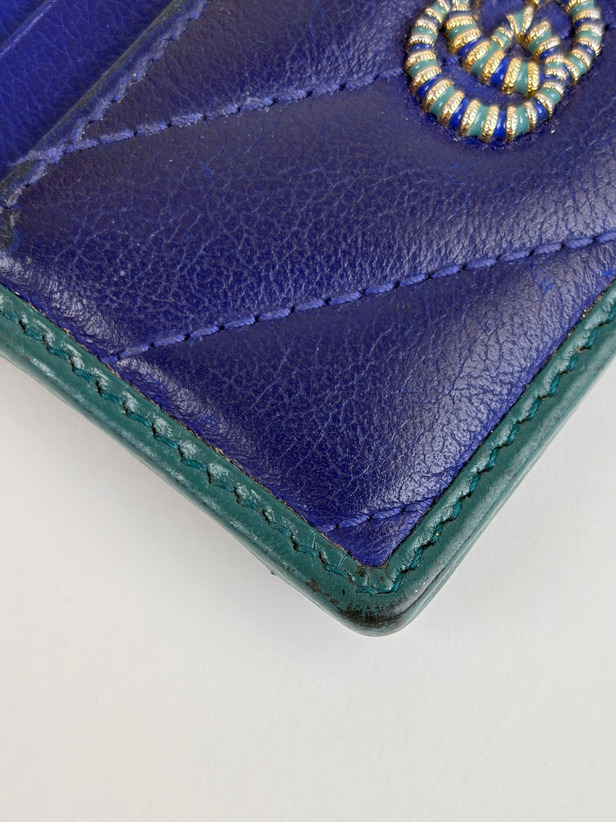 Gucci GG Marmont torchon Card holder blue